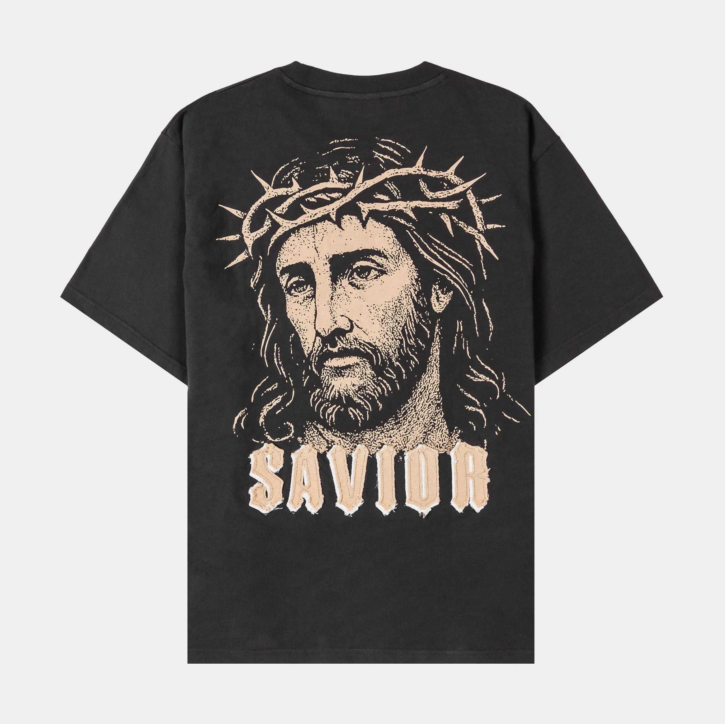 CTHDRL Savior Mens Short Sleeve Shirt (Grey/Beige)