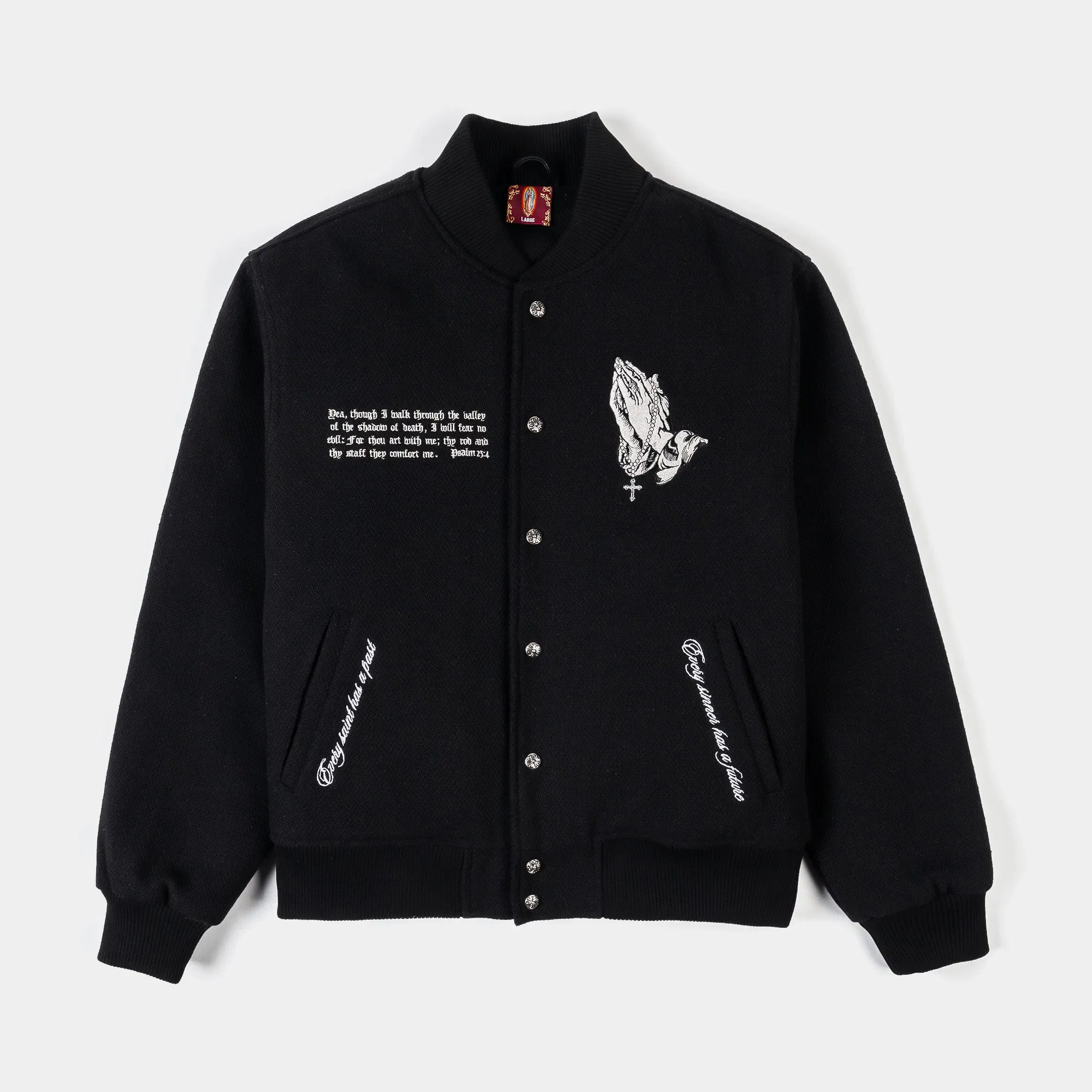 CTHDRL Cross Varsity Mens Jacket (Black/Black)
