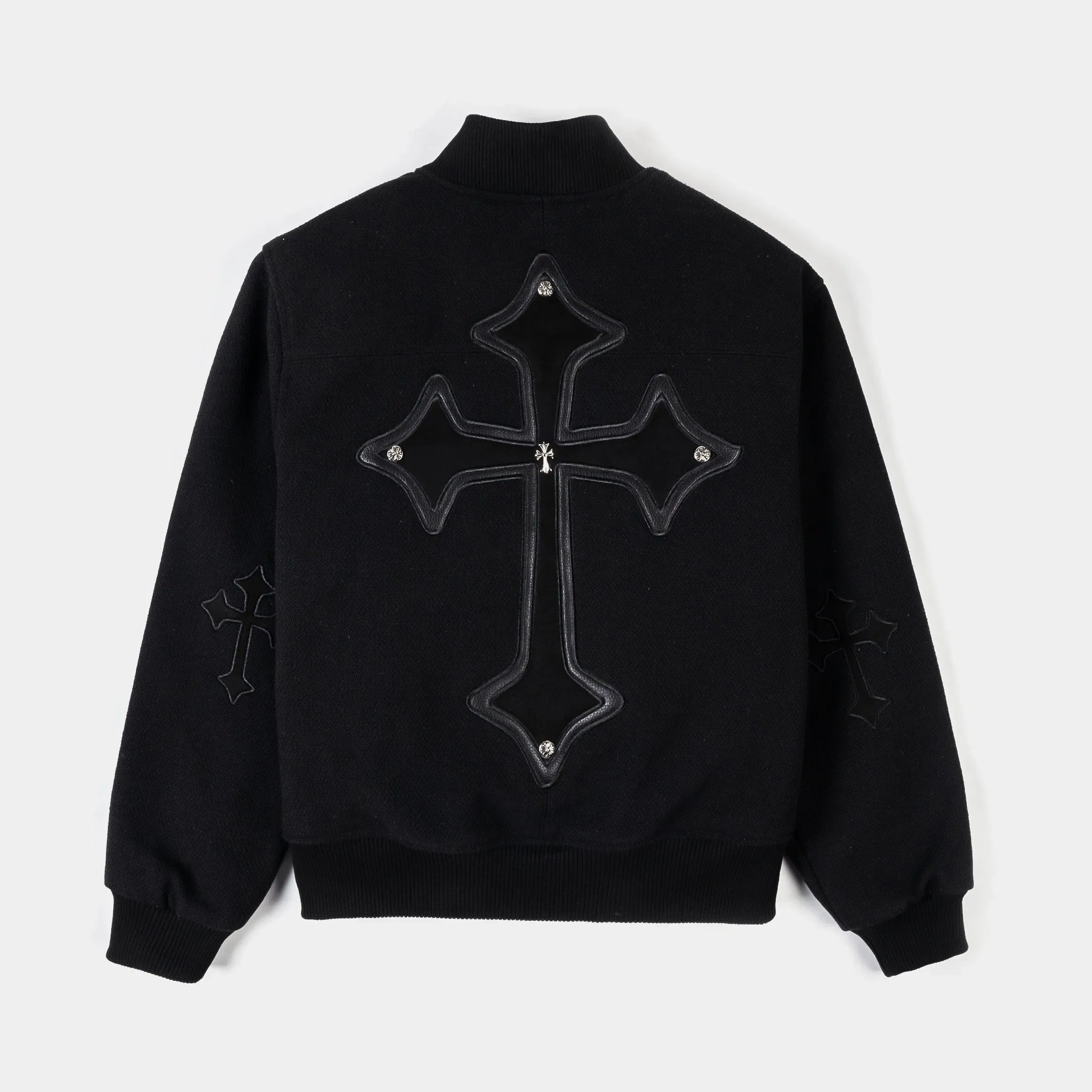 CTHDRL Cross Varsity Mens Jacket (Black/Black)
