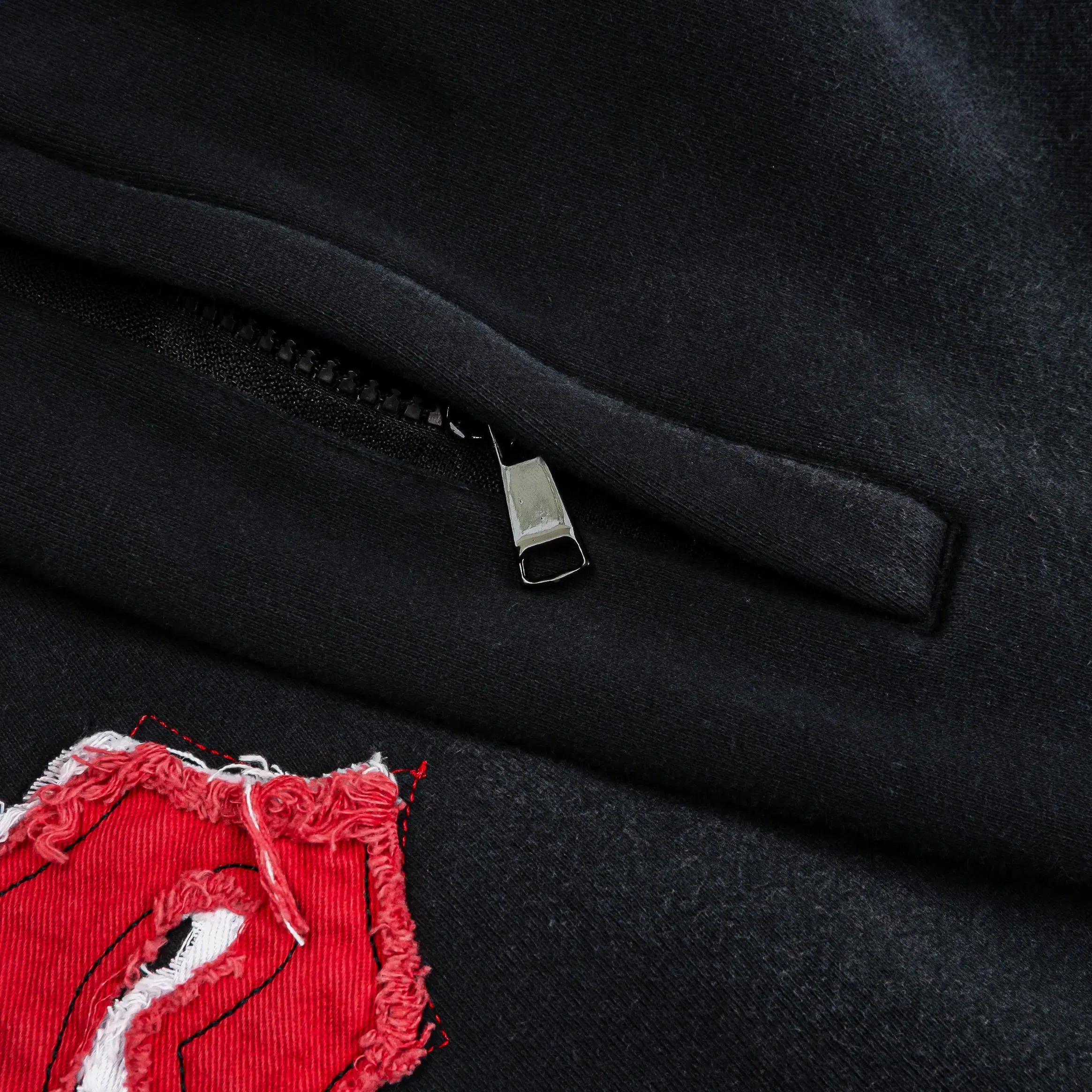 CTHDRL Savior Straight Fleece Mens Sweatpants (Black/Red)