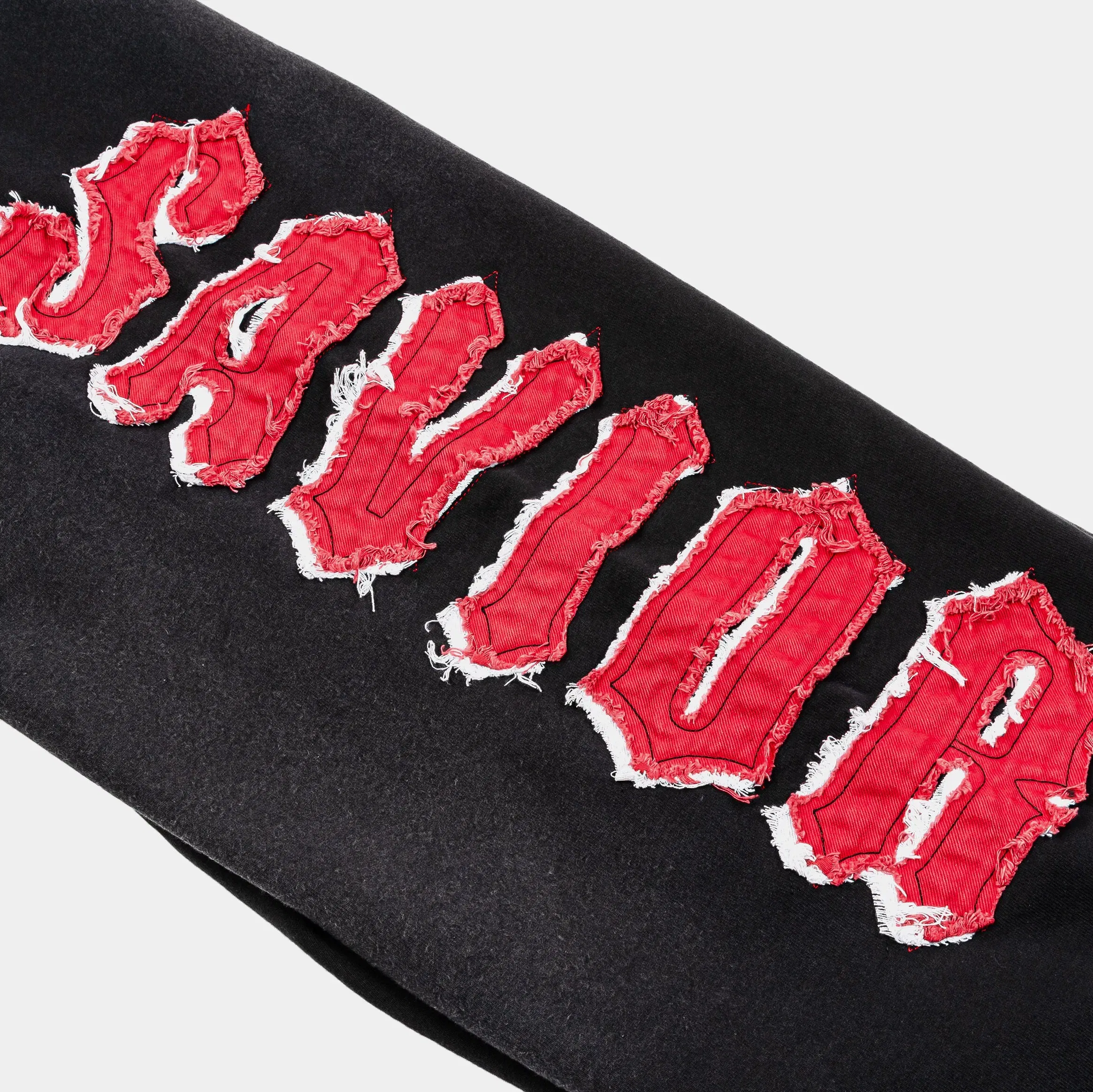 CTHDRL Savior Straight Fleece Mens Sweatpants (Black/Red)