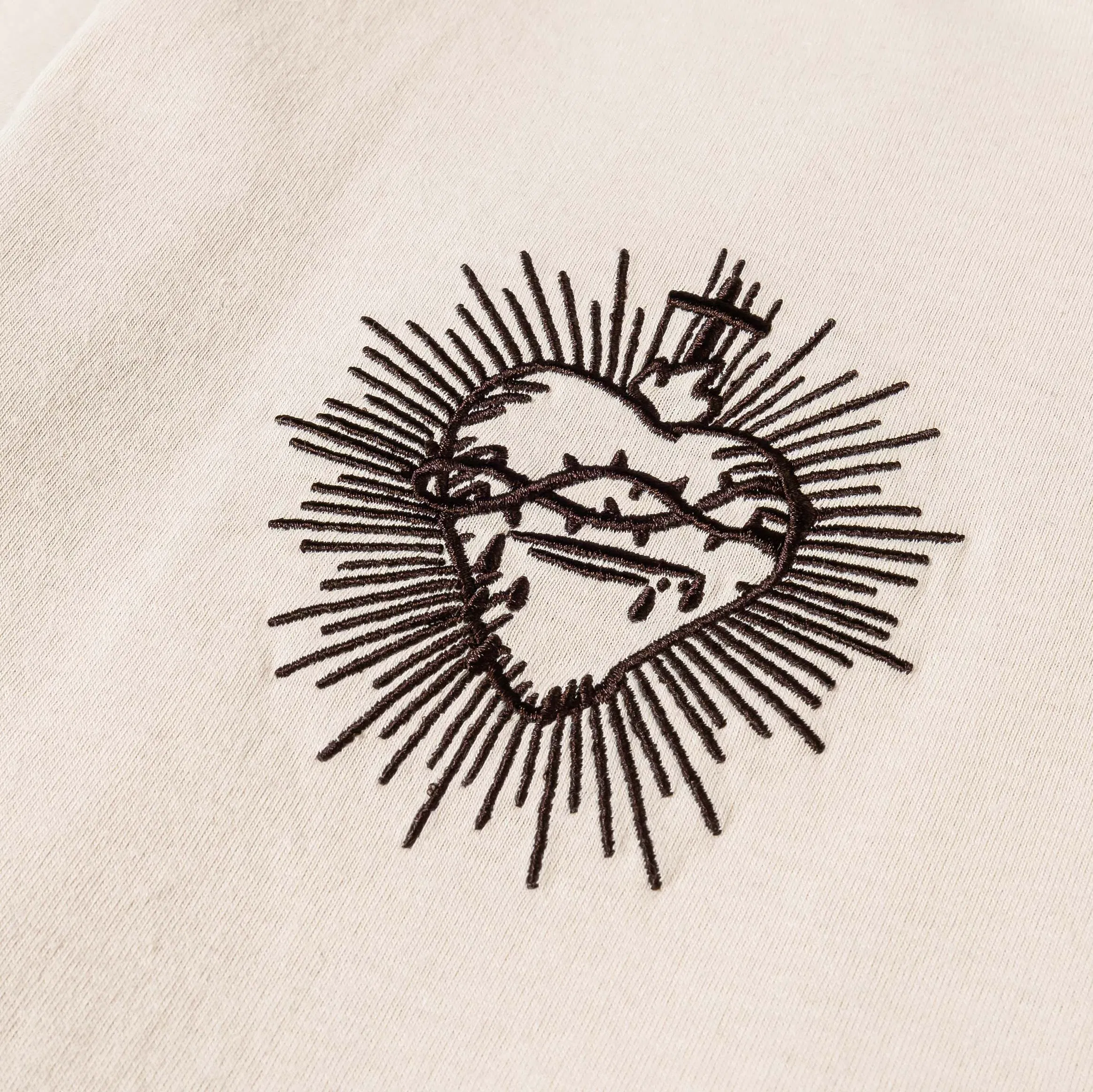 CTHDRL Child Of God Mens Short Sleeve Shirt (Beige/Brown)