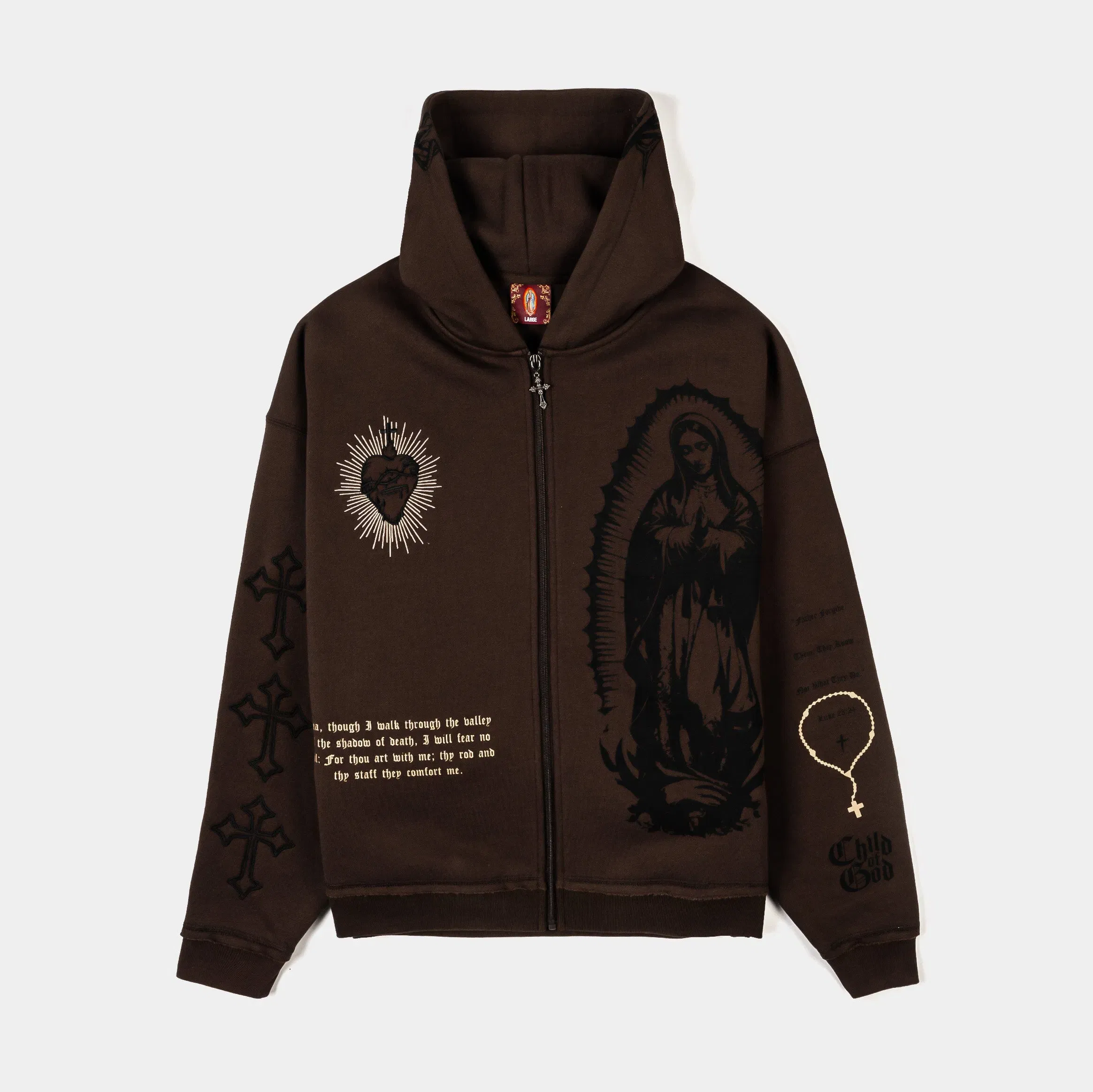 CTHDRL The Ultimate Sacrifice Zip Up Mens Hoodie (Brown/Black)