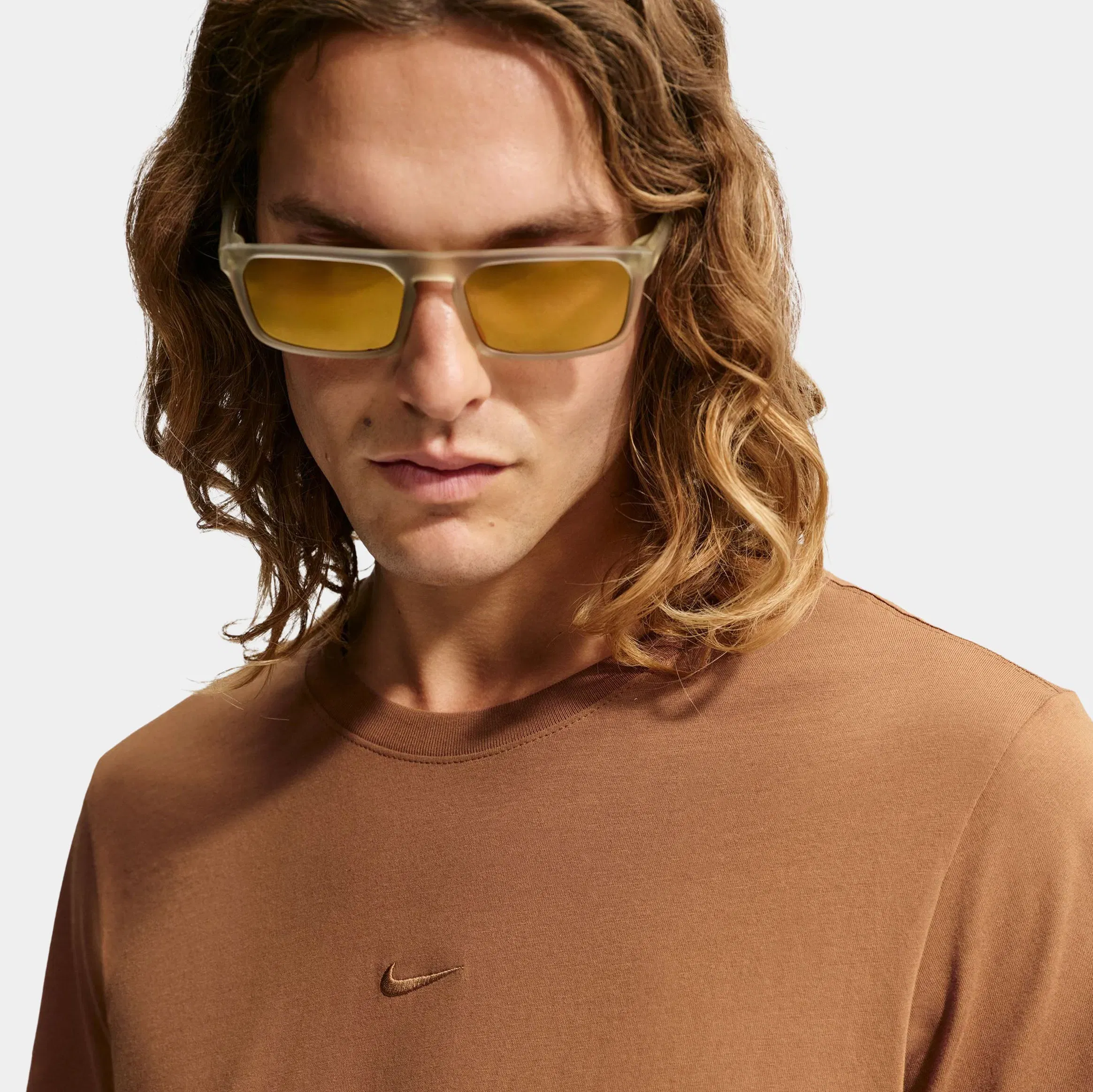 Nike Sportswear Mens Short Sleeve Shirt (Ale Brown)