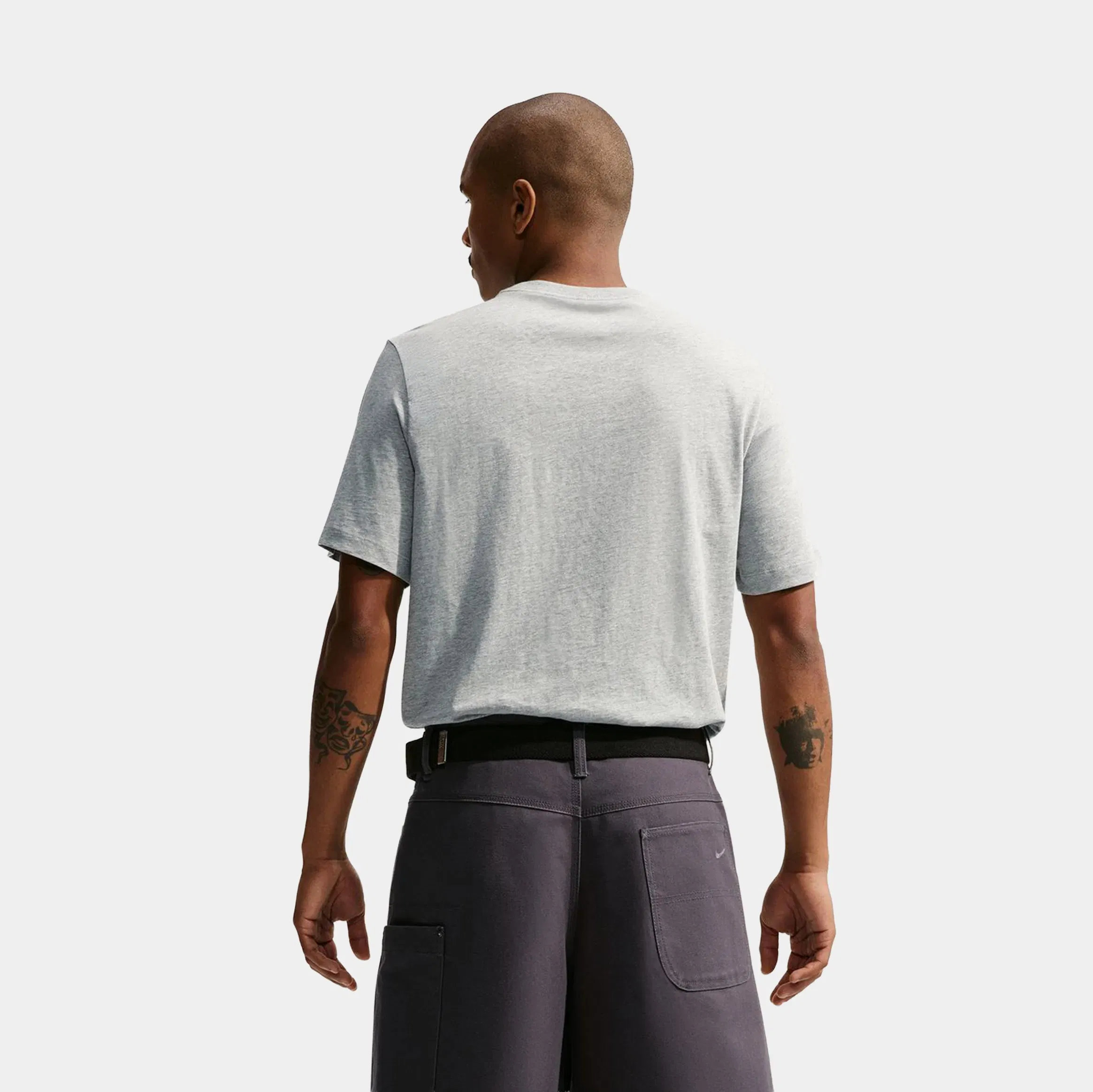 Nike Sportswear Mens Short Sleeve Shirt (Heather Dark Grey/Basic Grey)
