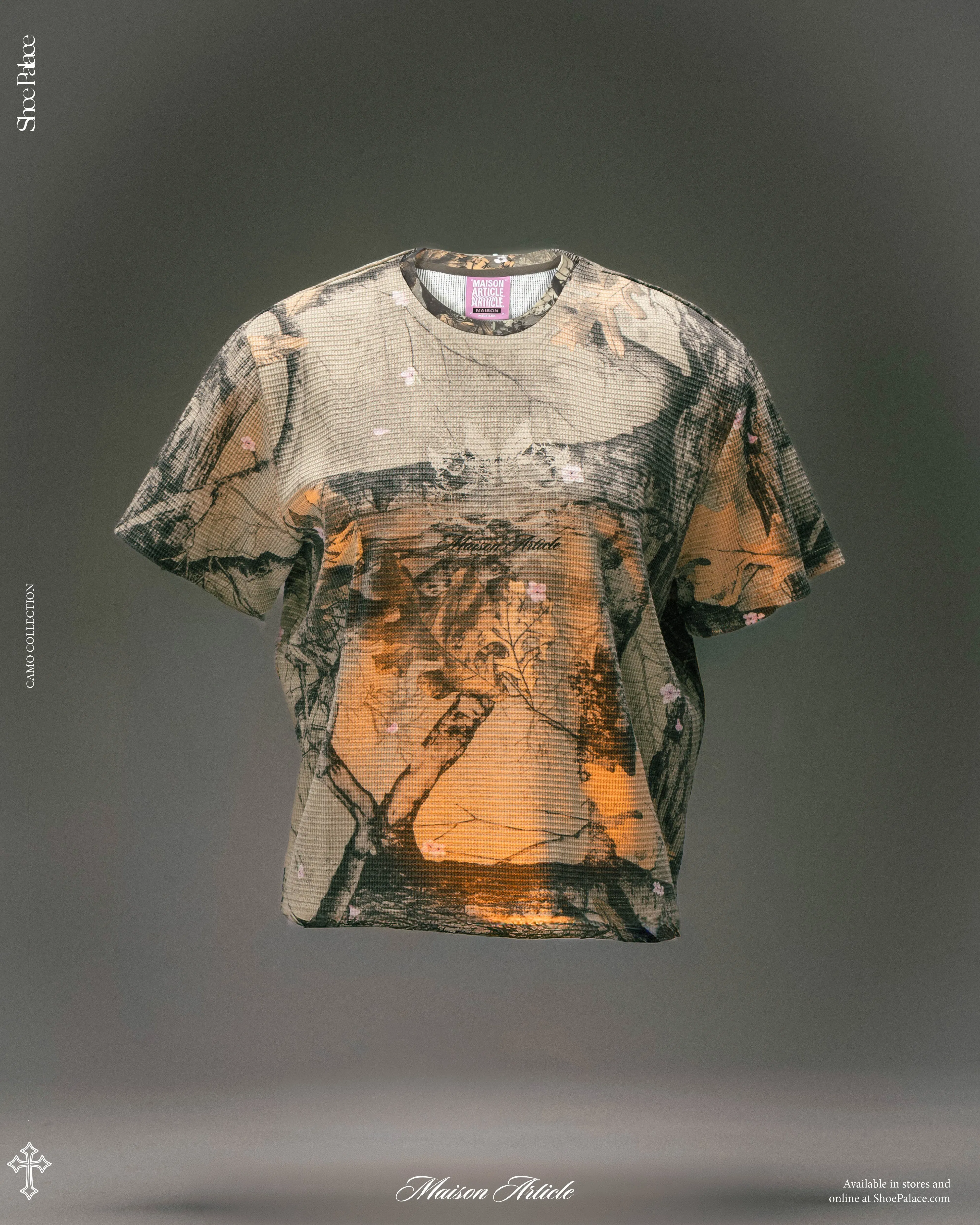 MAISON ARTICLE Hardwoods Thermal Womens Short Sleeve Shirt (Brown/Green)