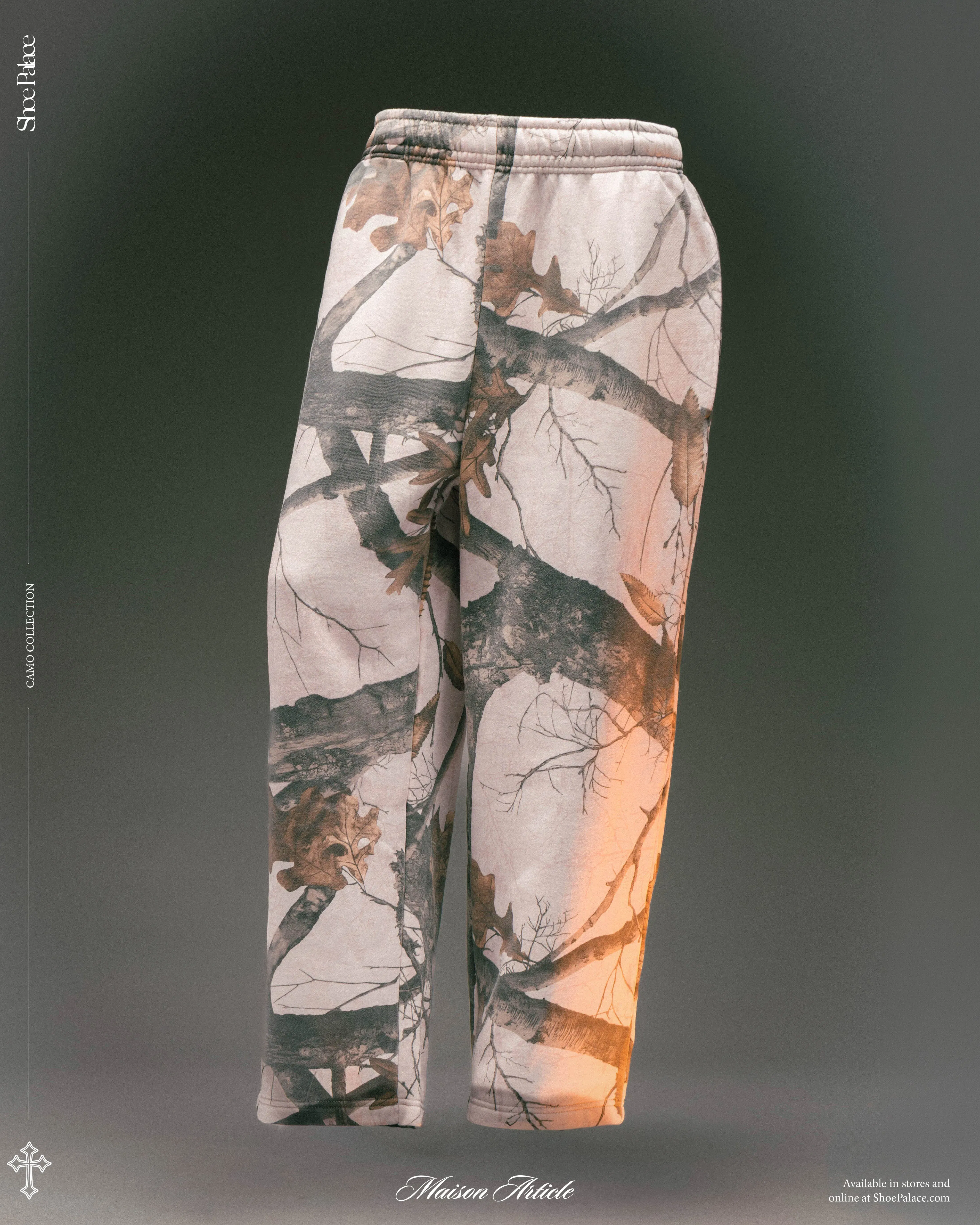 MAISON ARTICLE Camo Fleece Womens Sweatpants (Pink/Brown)