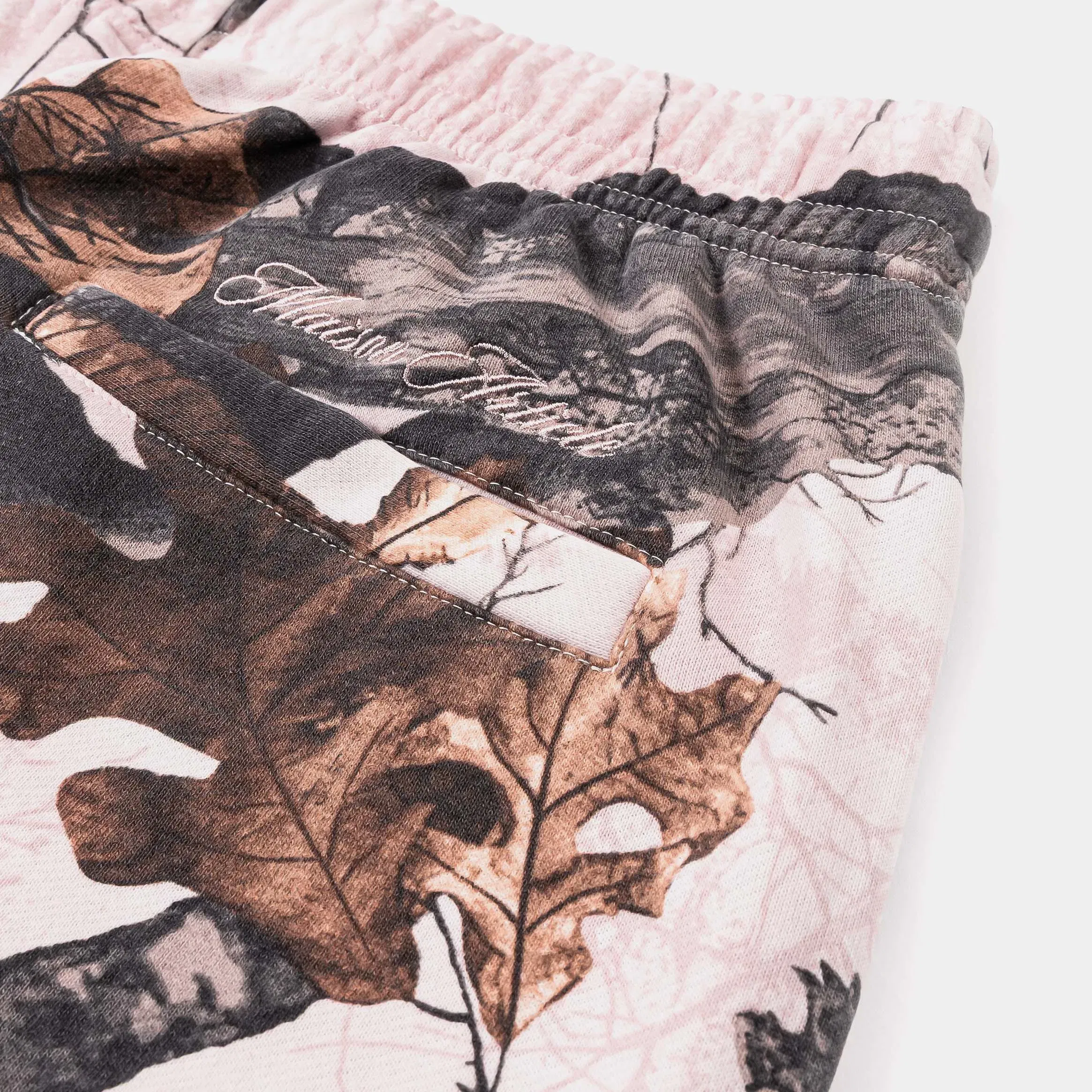 MAISON ARTICLE Camo Fleece Womens Sweatpants (Pink/Brown)