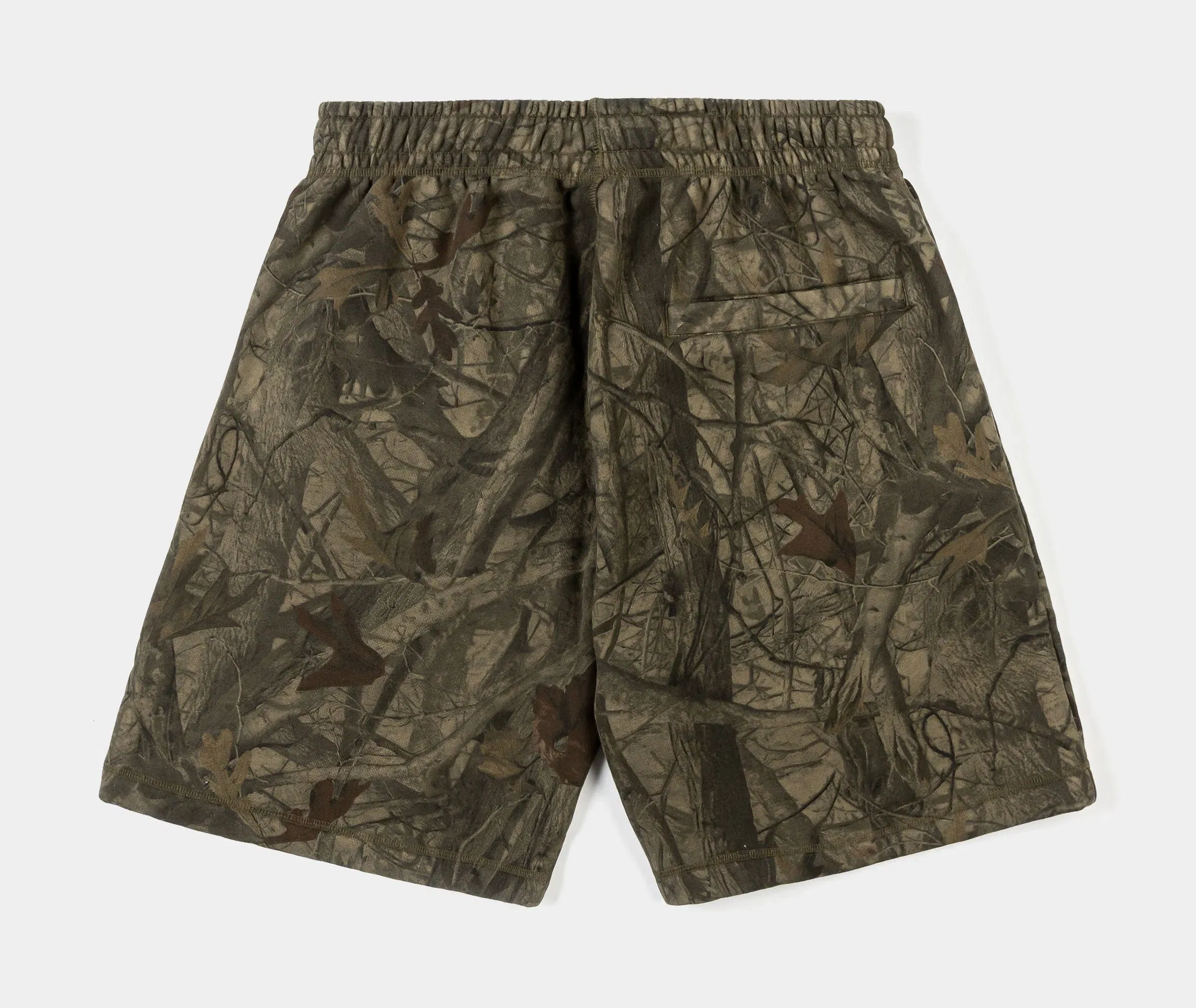 MAISON ARTICLE Stained Glass Camo Fleece Mens Shorts (Brown/Beige)
