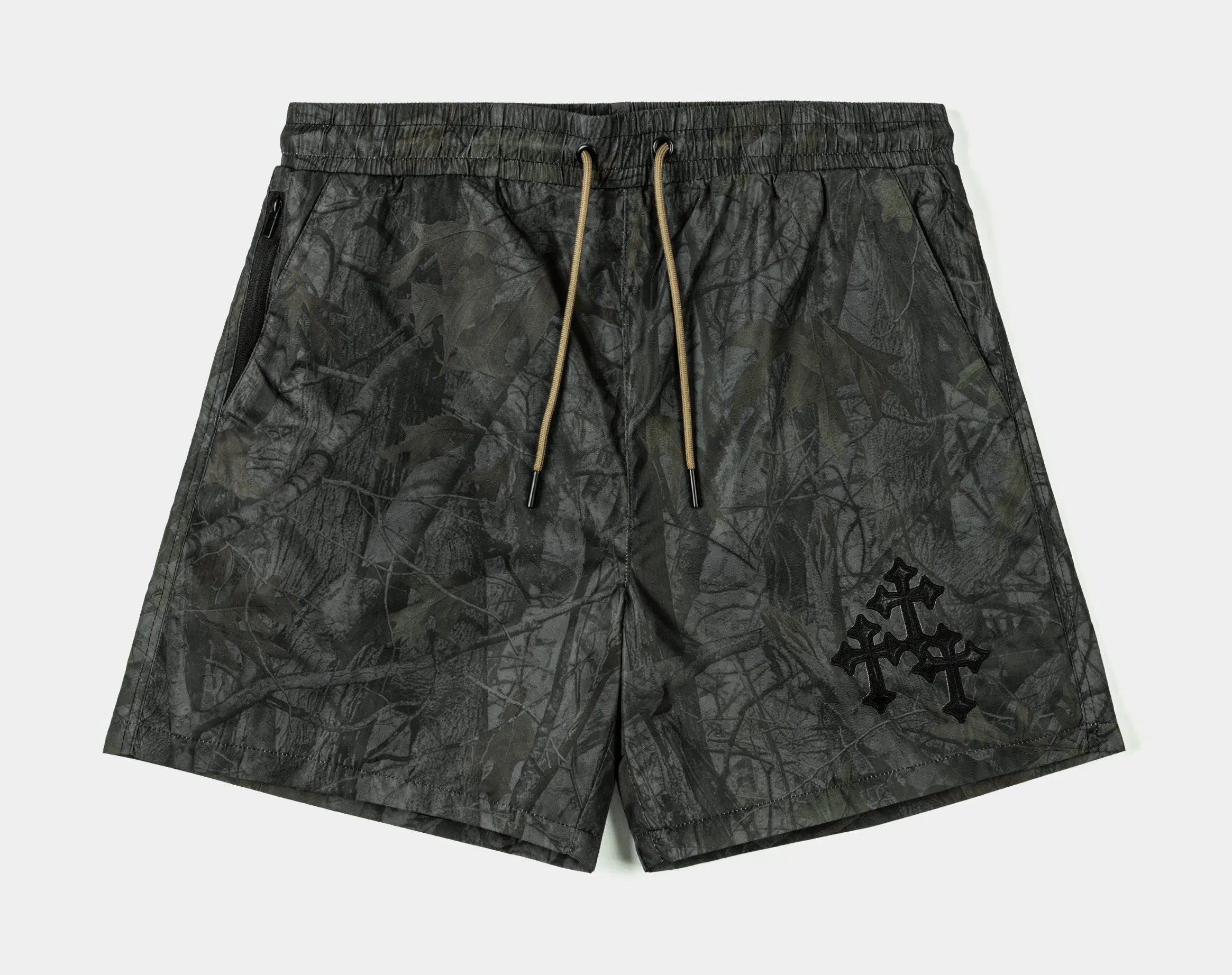 MAISON ARTICLE Overdyed Camo Hybrid Mens Shorts (Gray/Brown)