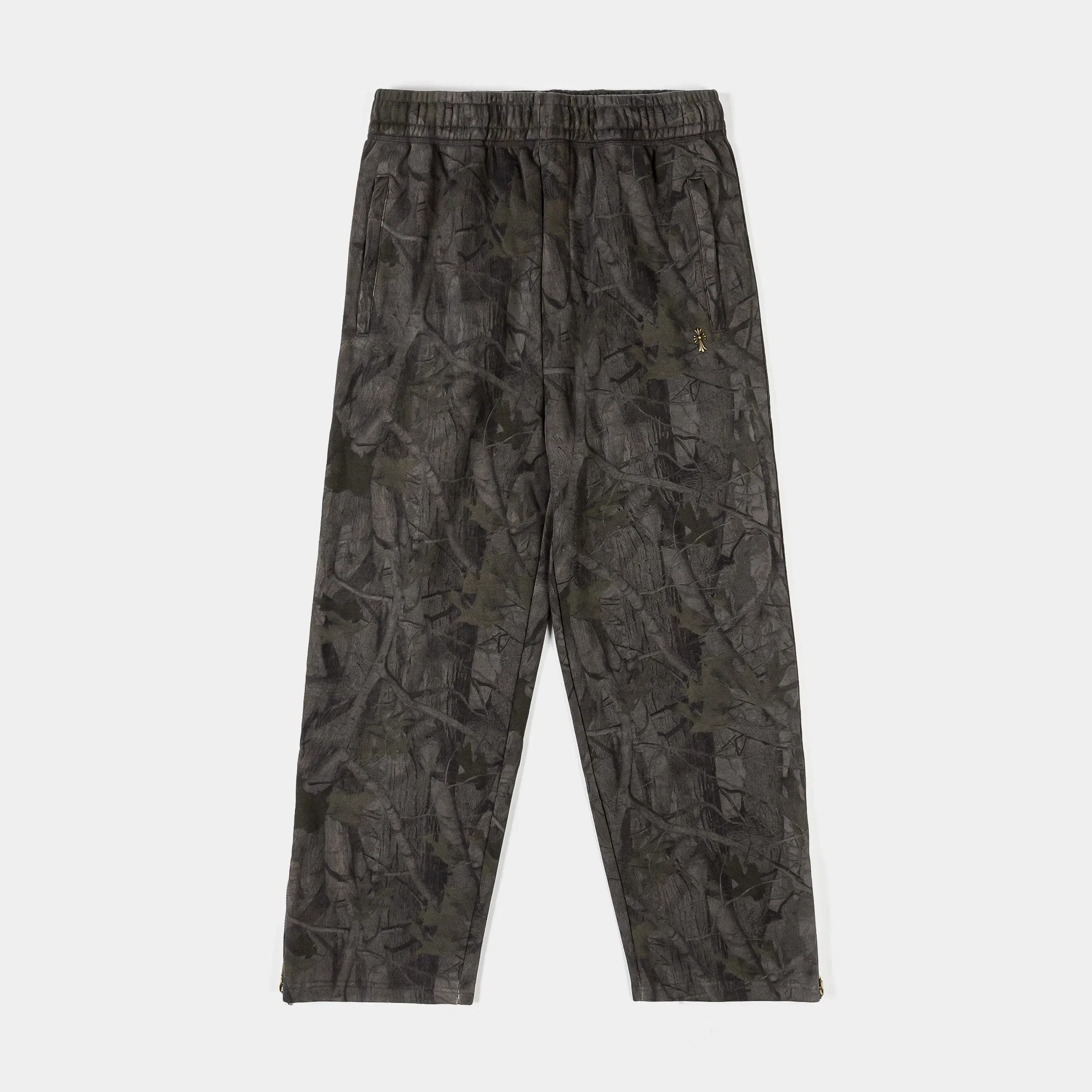 MAISON ARTICLE Overdyed Camo Fleece Mens Sweatpants (Grey/Brown)