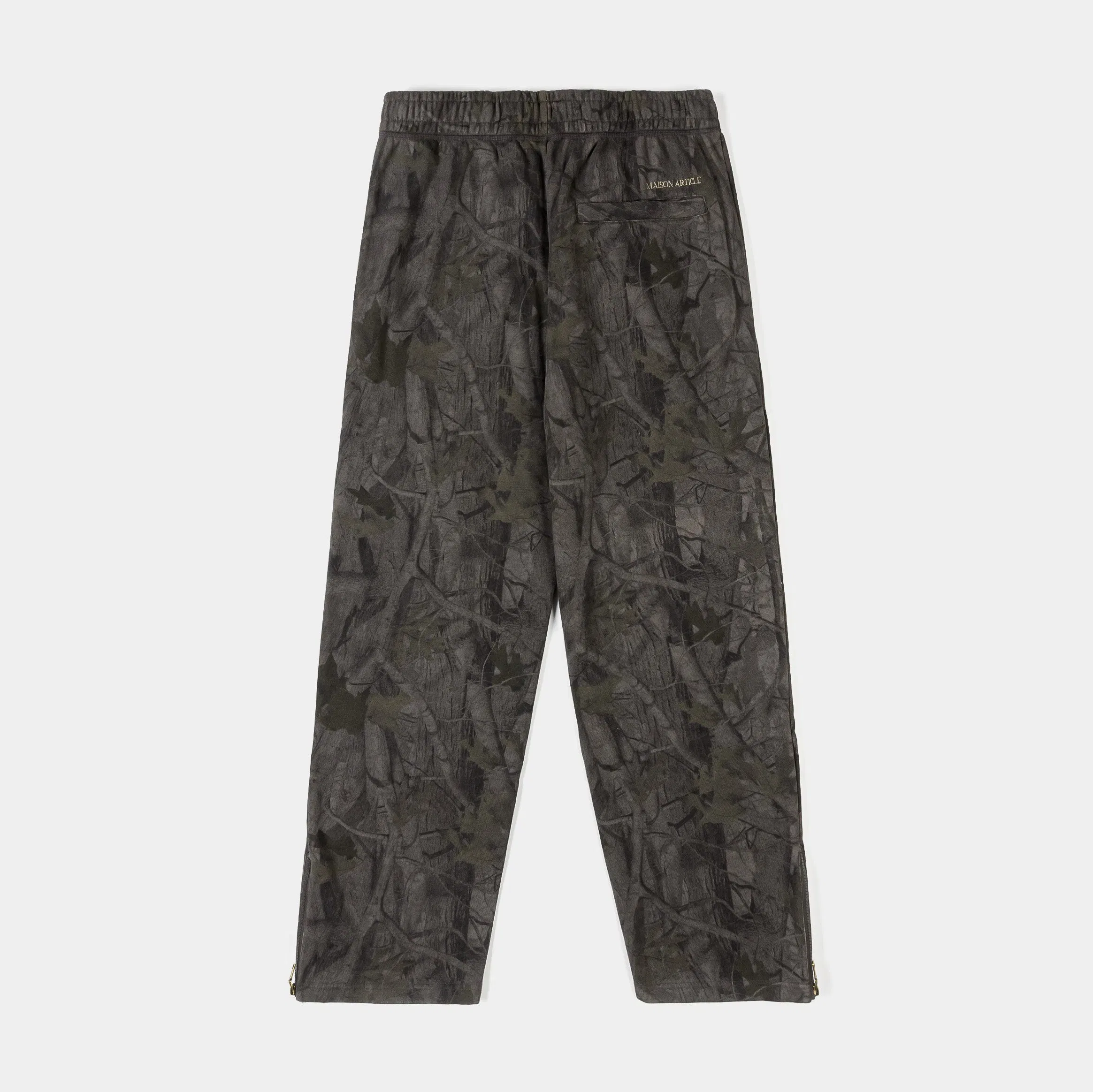 MAISON ARTICLE Overdyed Camo Fleece Mens Sweatpants (Grey/Brown)