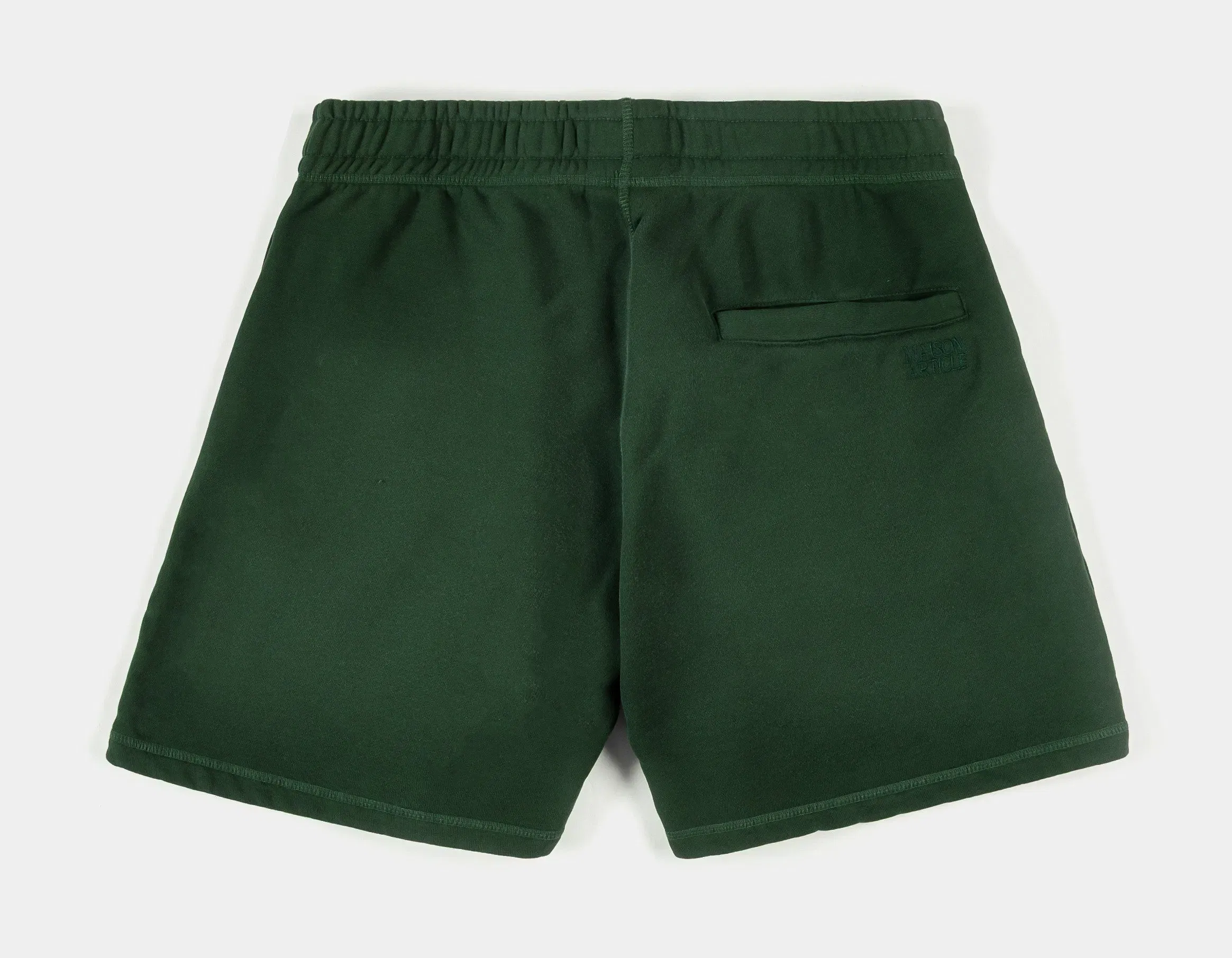 MAISON ARTICLE Washed Fleece Mens Shorts (Green/Green)