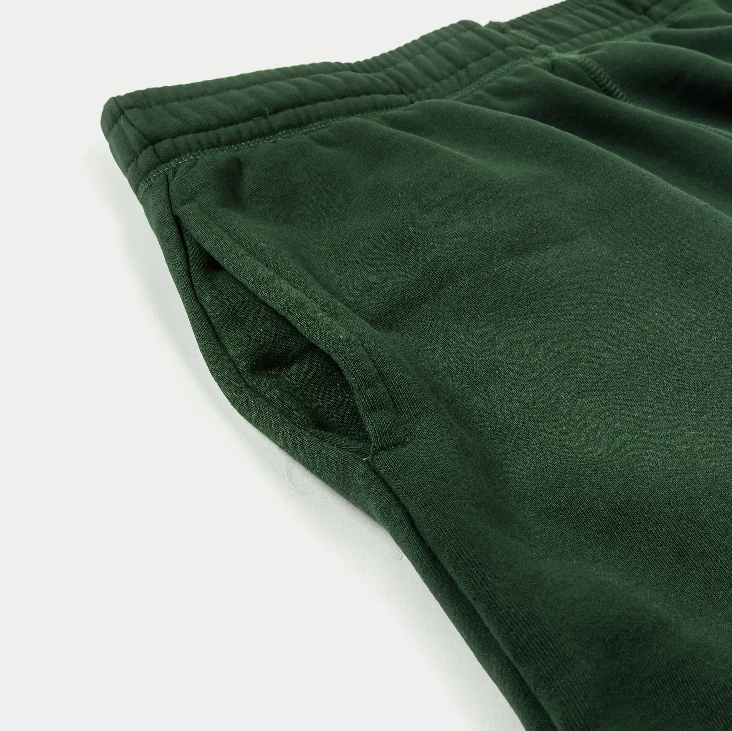 MAISON ARTICLE Washed Fleece Mens Shorts (Green/Green)