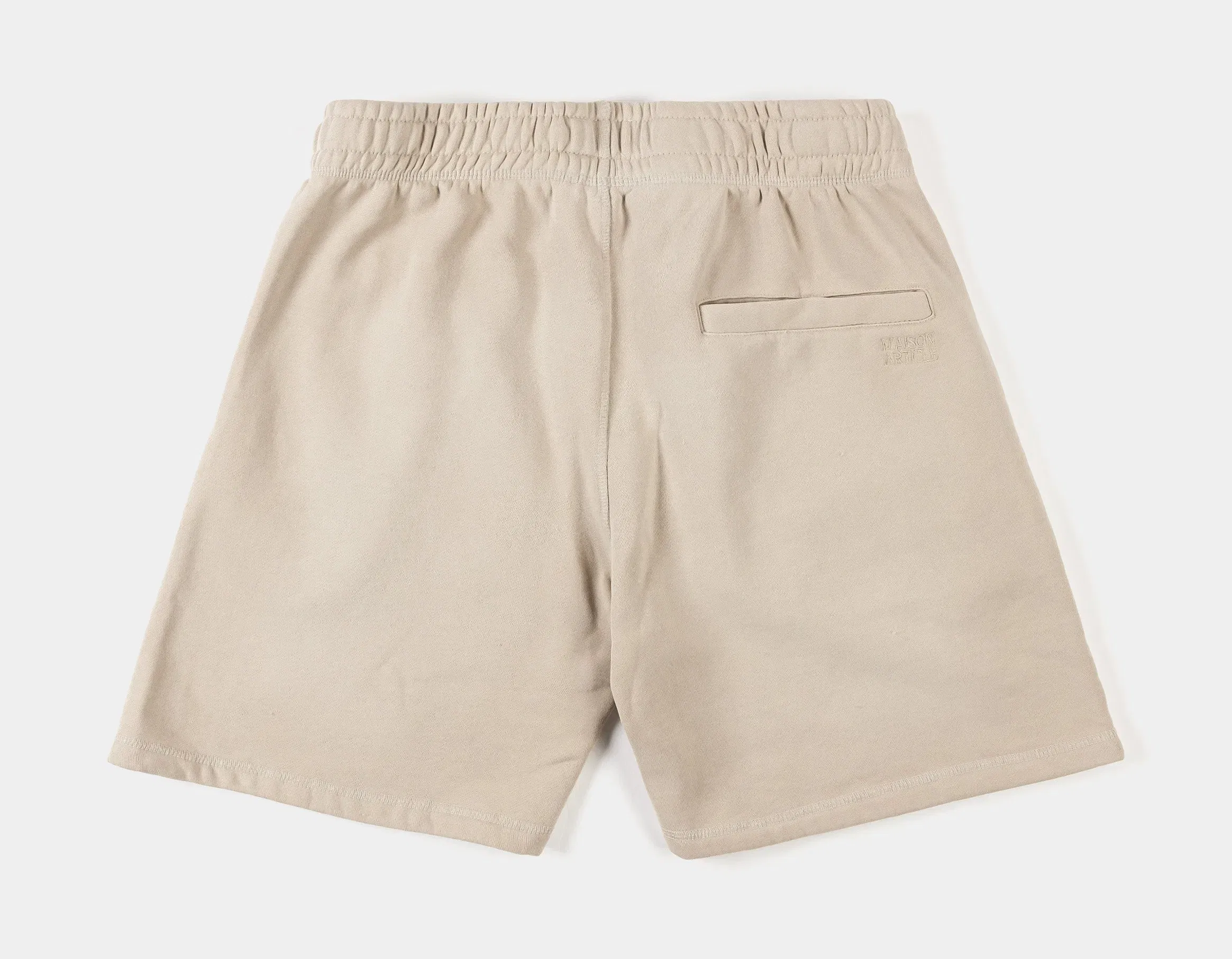 MAISON ARTICLE Washed Fleece Mens Shorts (Beige/Beige)