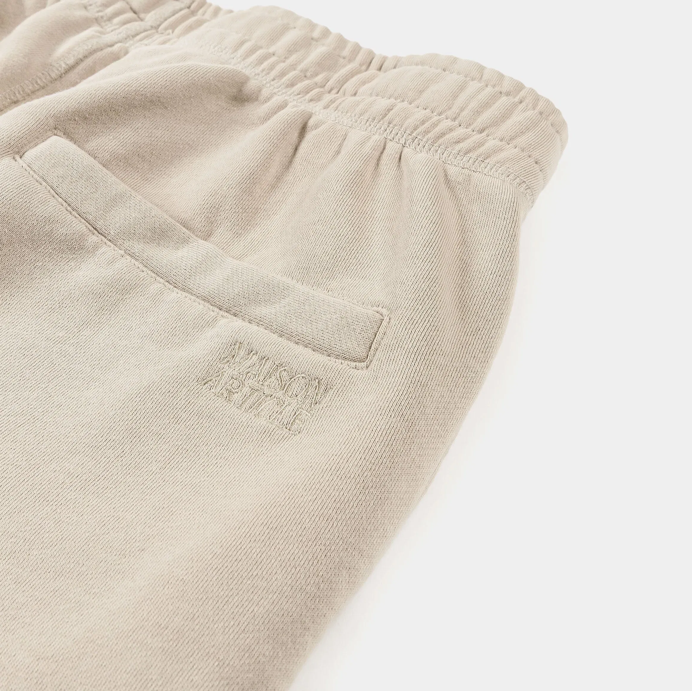 MAISON ARTICLE Washed Fleece Mens Shorts (Beige/Beige)