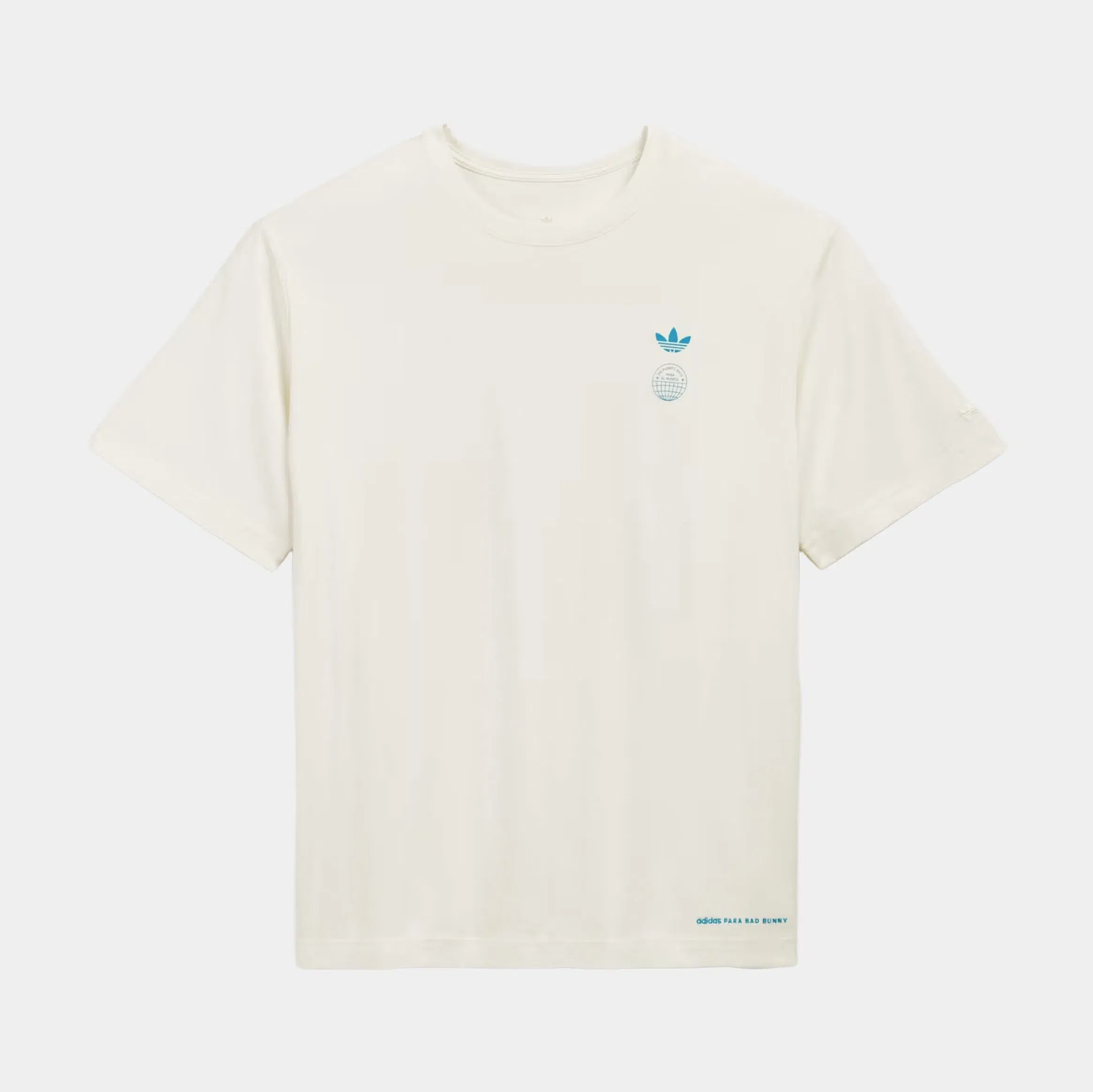 adidas DTMF Bad Bunny Londres Heavyweight Merch Mens Short Sleeve Shirt (Cream White)