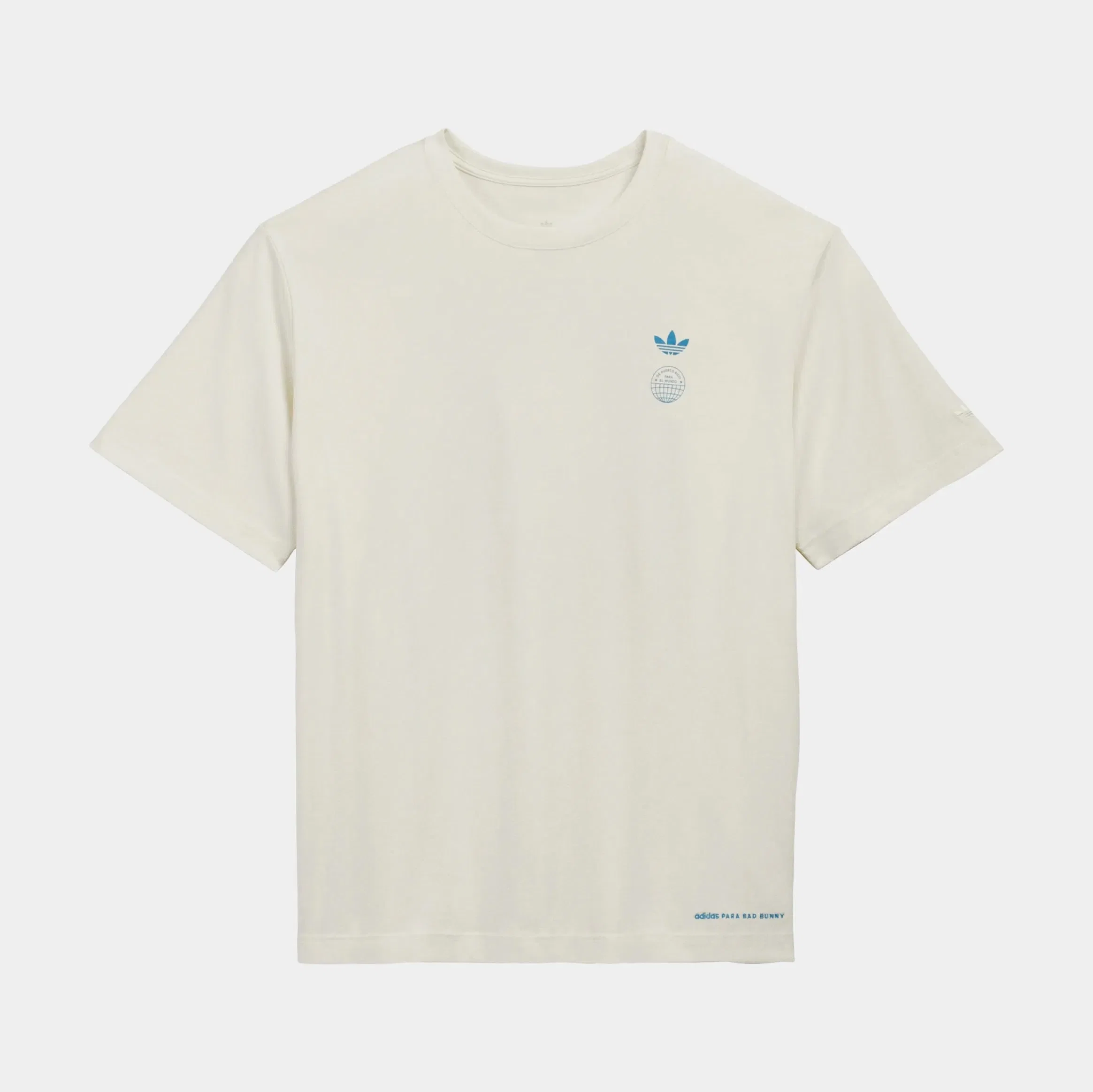 adidas DTMF Bad Bunny Paris Heavyweight Merch Mens Short Sleeve Shirt (Cream White)