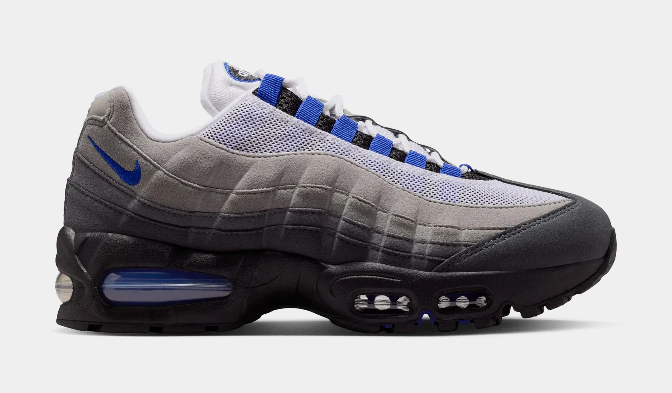 Nike Air Max 95 Big Bubble Old Royal Womens Running Shoes (Black/White/Medium Grey/Old Royal)