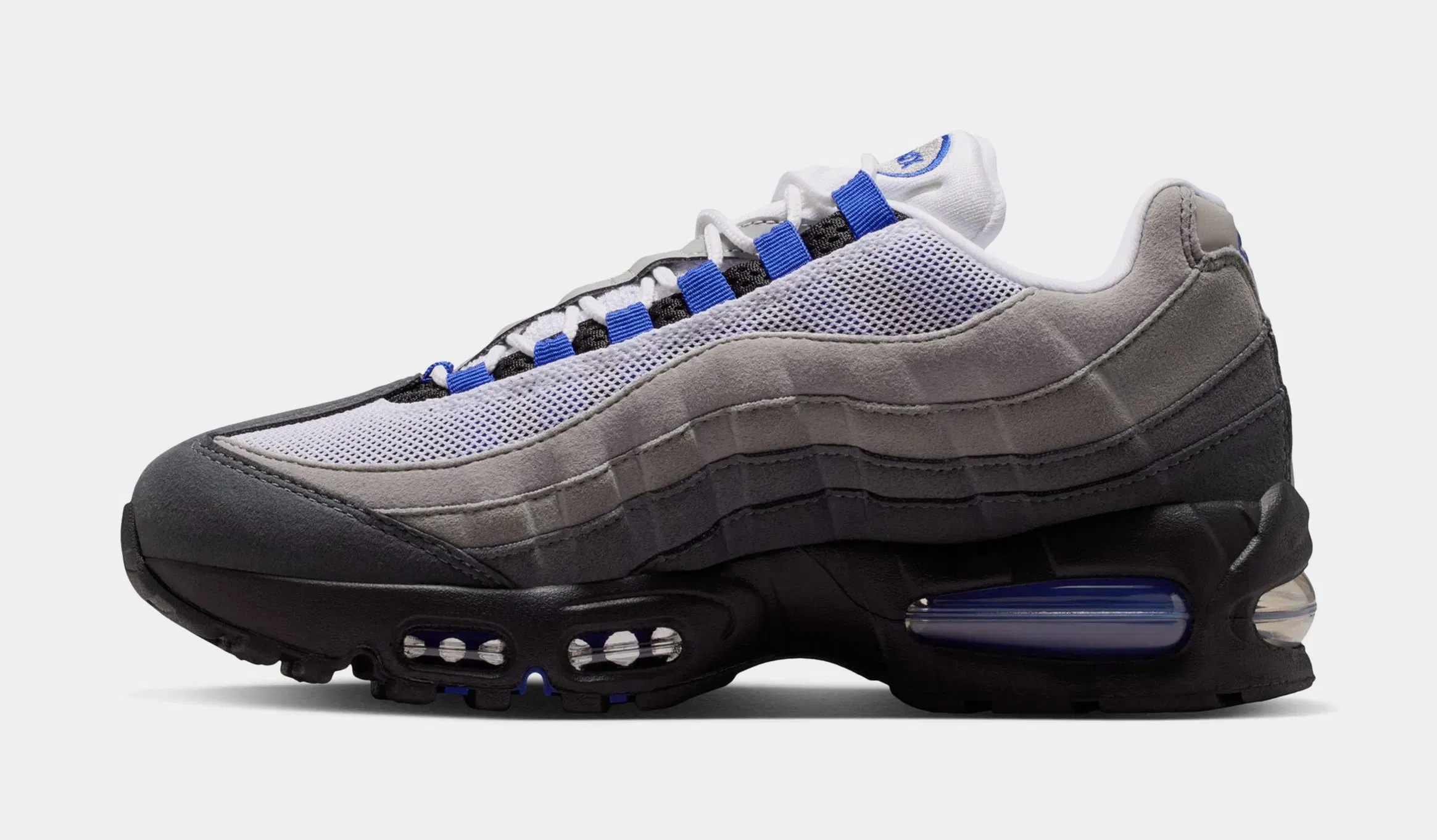 Nike Air Max 95 Big Bubble Old Royal Womens Running Shoes (Black/White/Medium Grey/Old Royal)