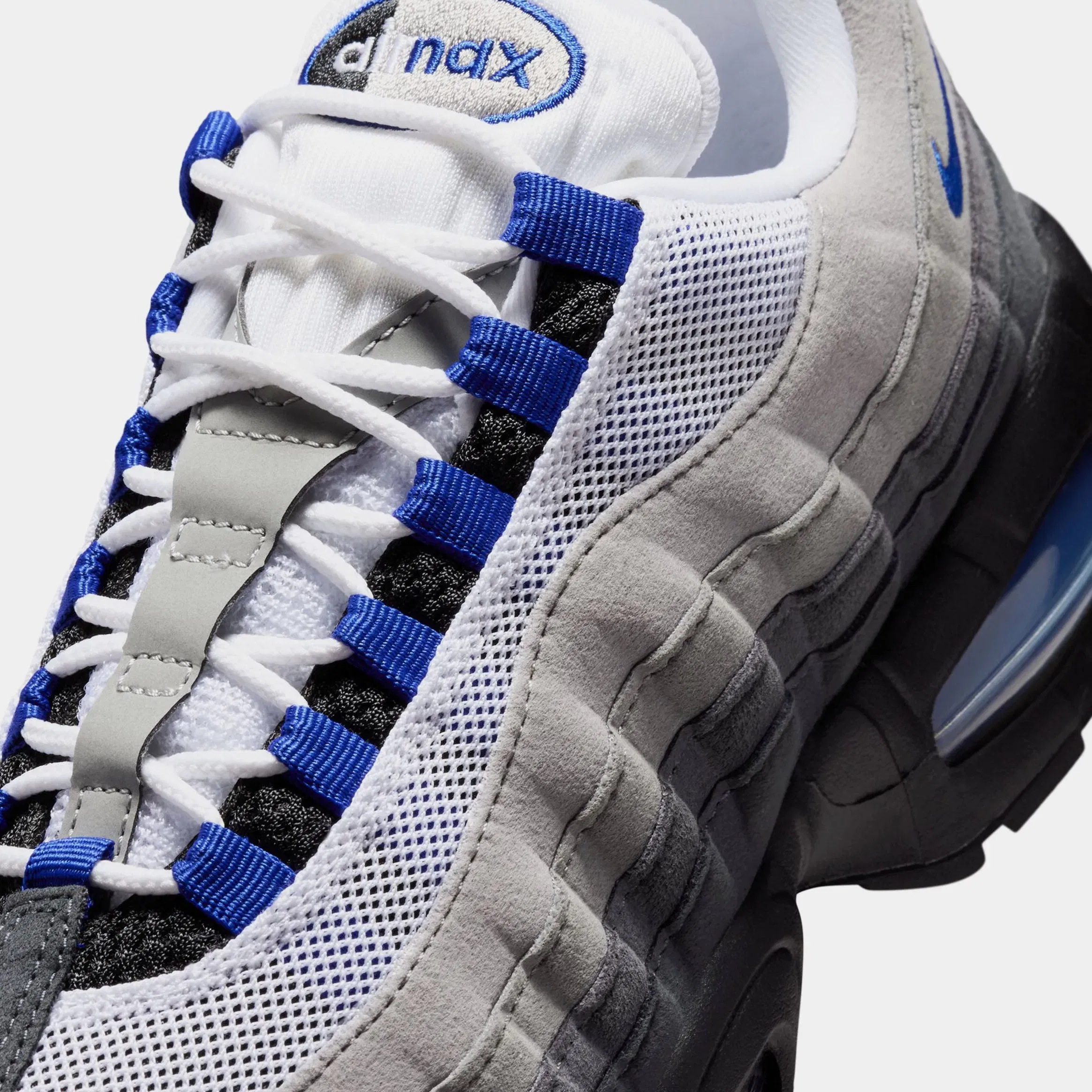 Nike Air Max 95 Big Bubble Old Royal Womens Running Shoes (Black/White/Medium Grey/Old Royal)