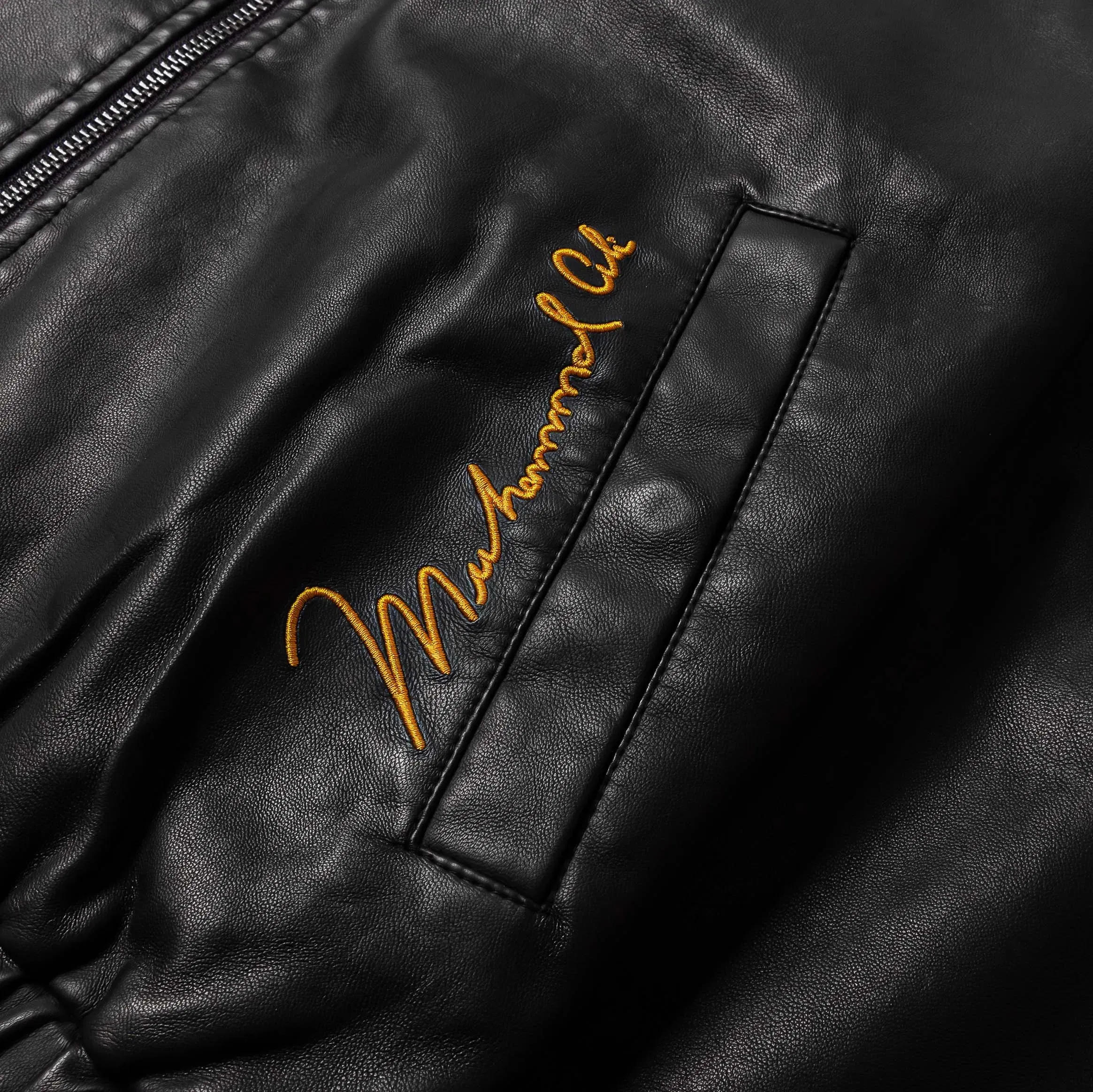 ALI X SP SP x Muhammad Ali G.O.A.T Mens Jacket (Black/Yellow)