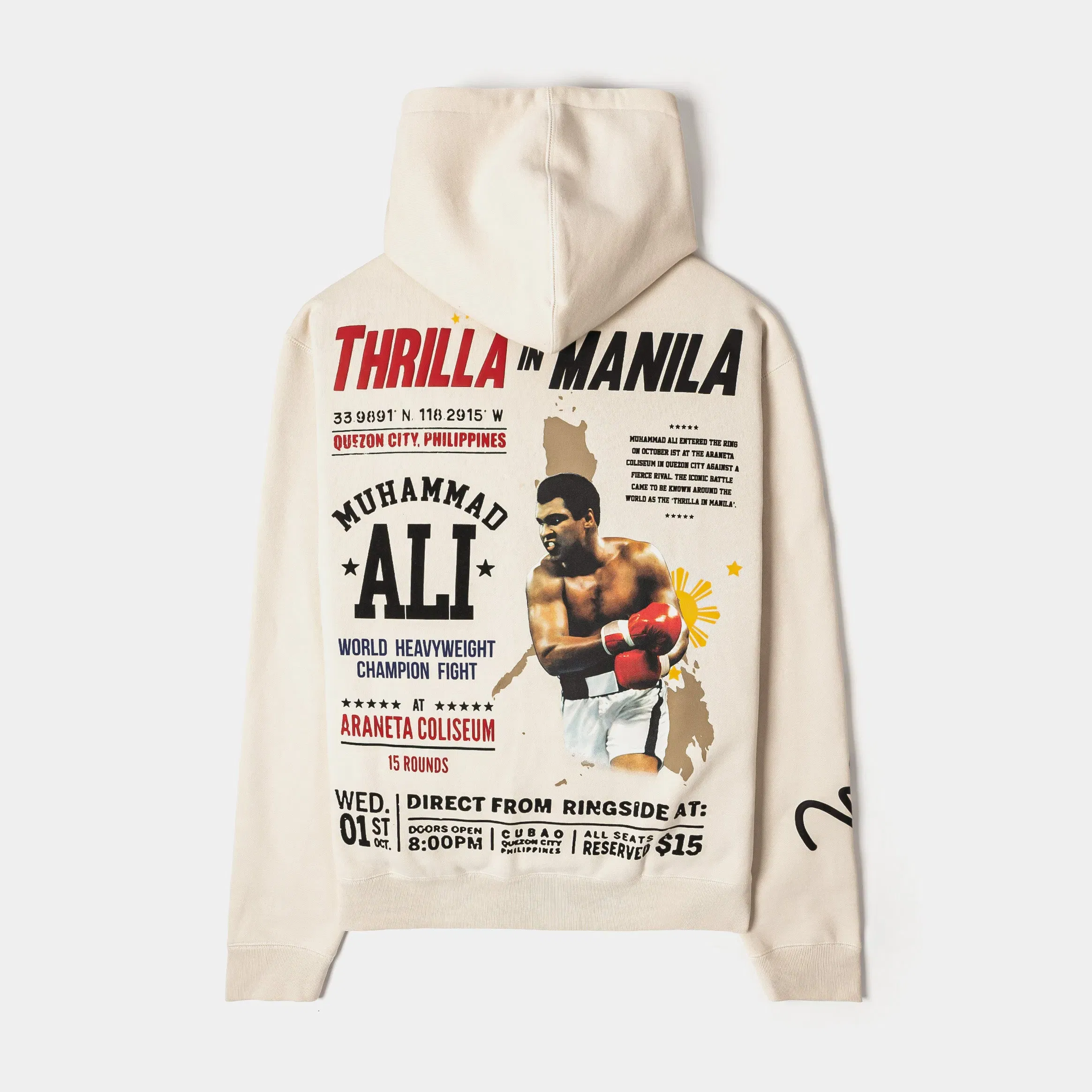 ALI X SP SP x Muhammad Ali Manila Pullover Mens Hoodie (Black/White)