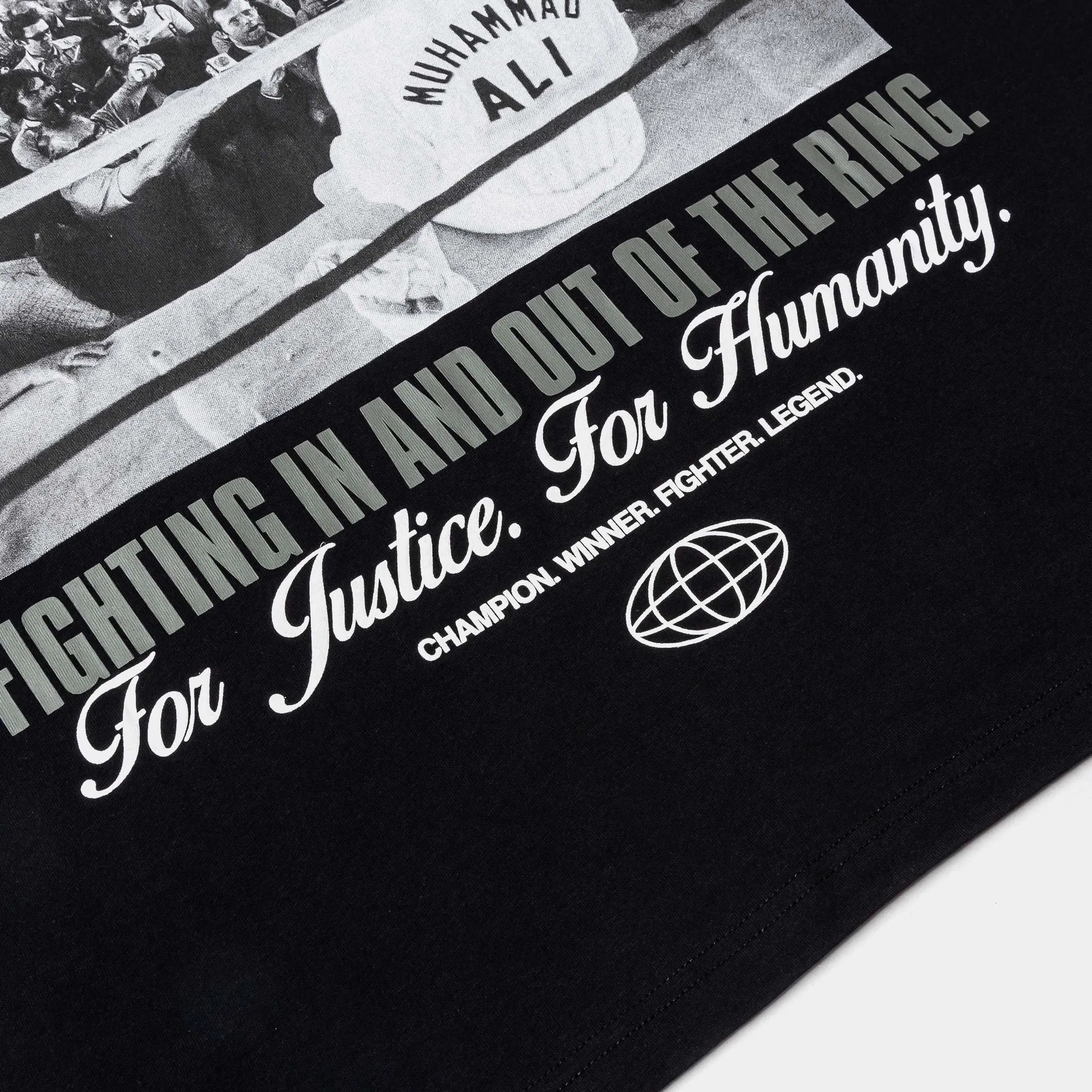 ALI X SP SP x Muhammad Ali The Champ Mens Short Sleeve Shirt (Black/White)