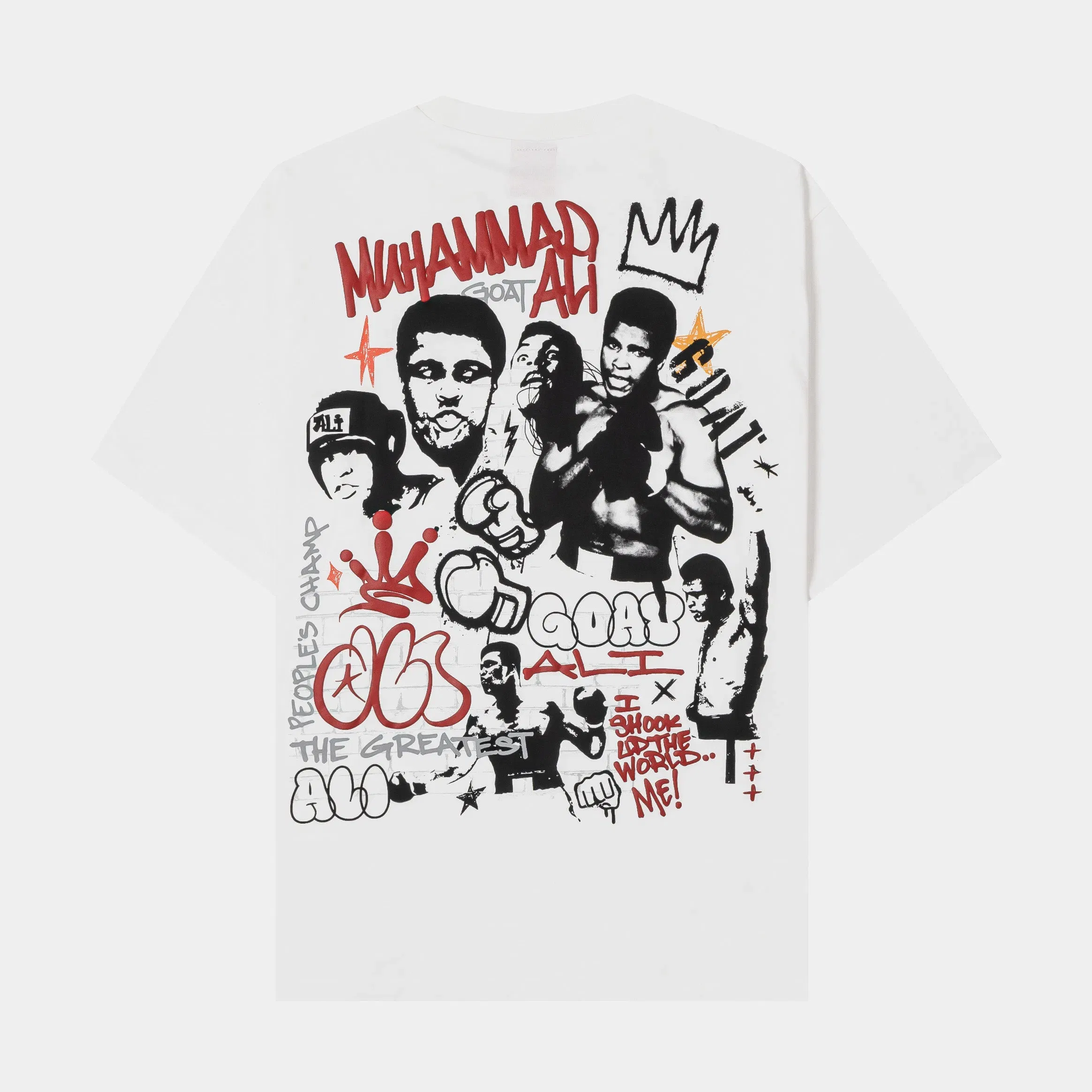 ALI X SP SP x Muhammad Ali Graffiti Mens Short Sleeve Shirt (White/Red)