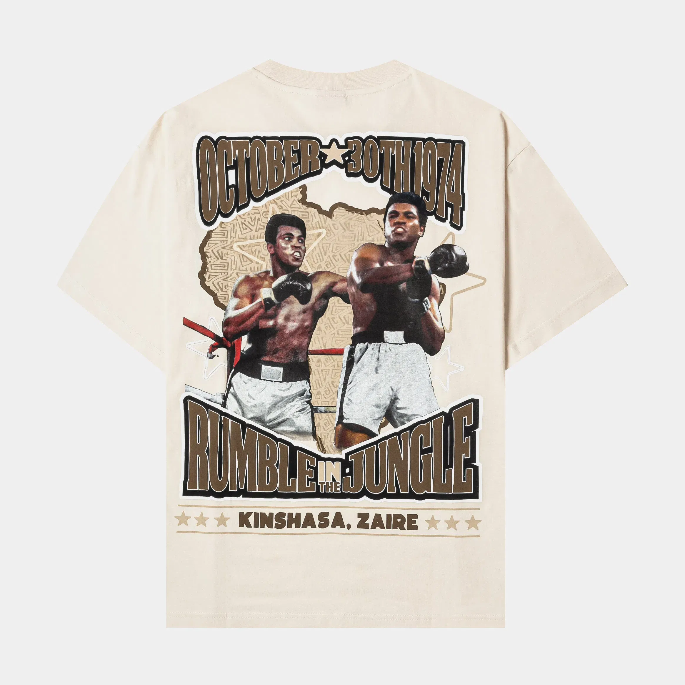 ALI X SP SP x Muhammad Ali Rumble Mens Short Sleeve Shirt (Beige/Brown)