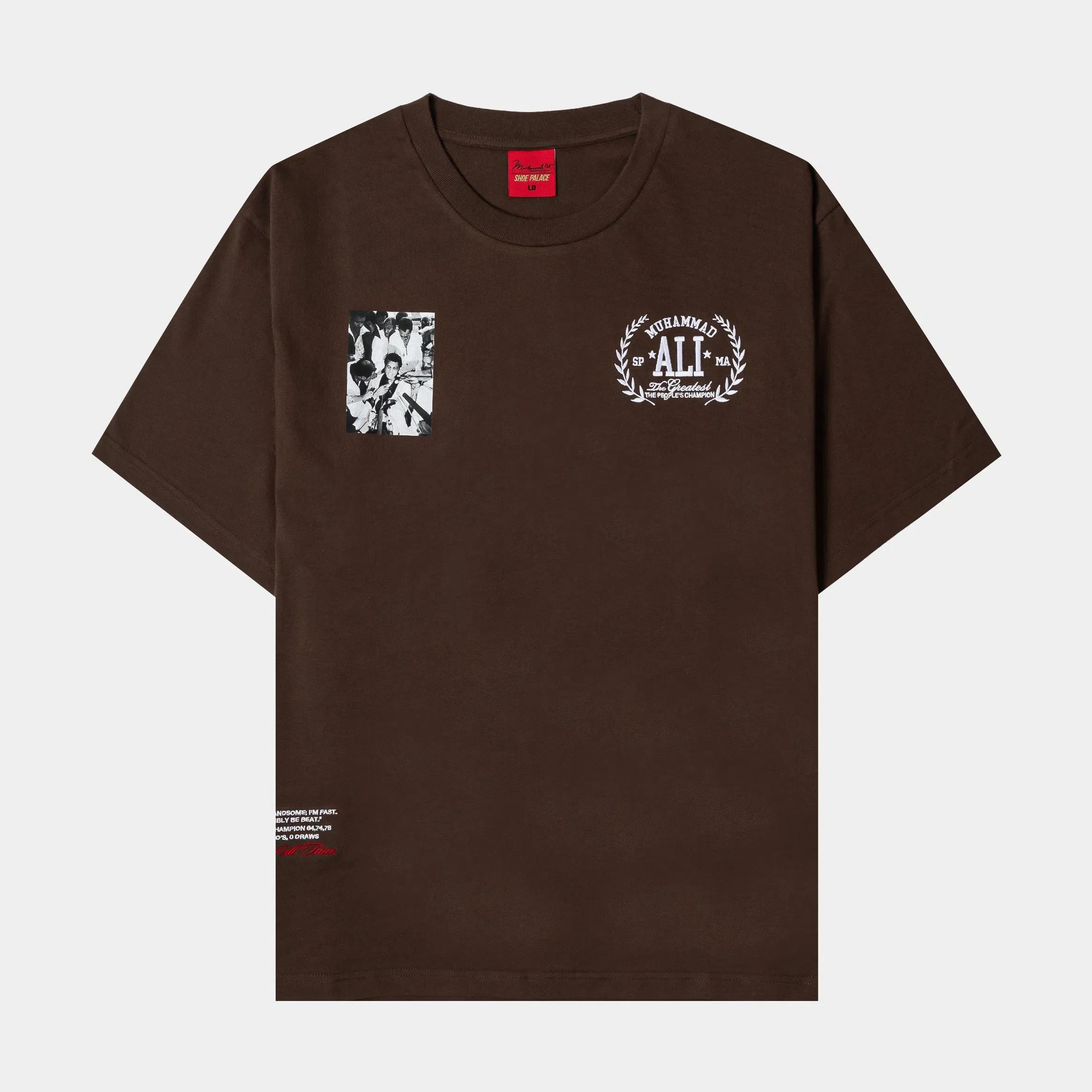 ALI X SP SP x Muhammad Ali Collage Mens Short Sleeve Shirt (Brown/White)