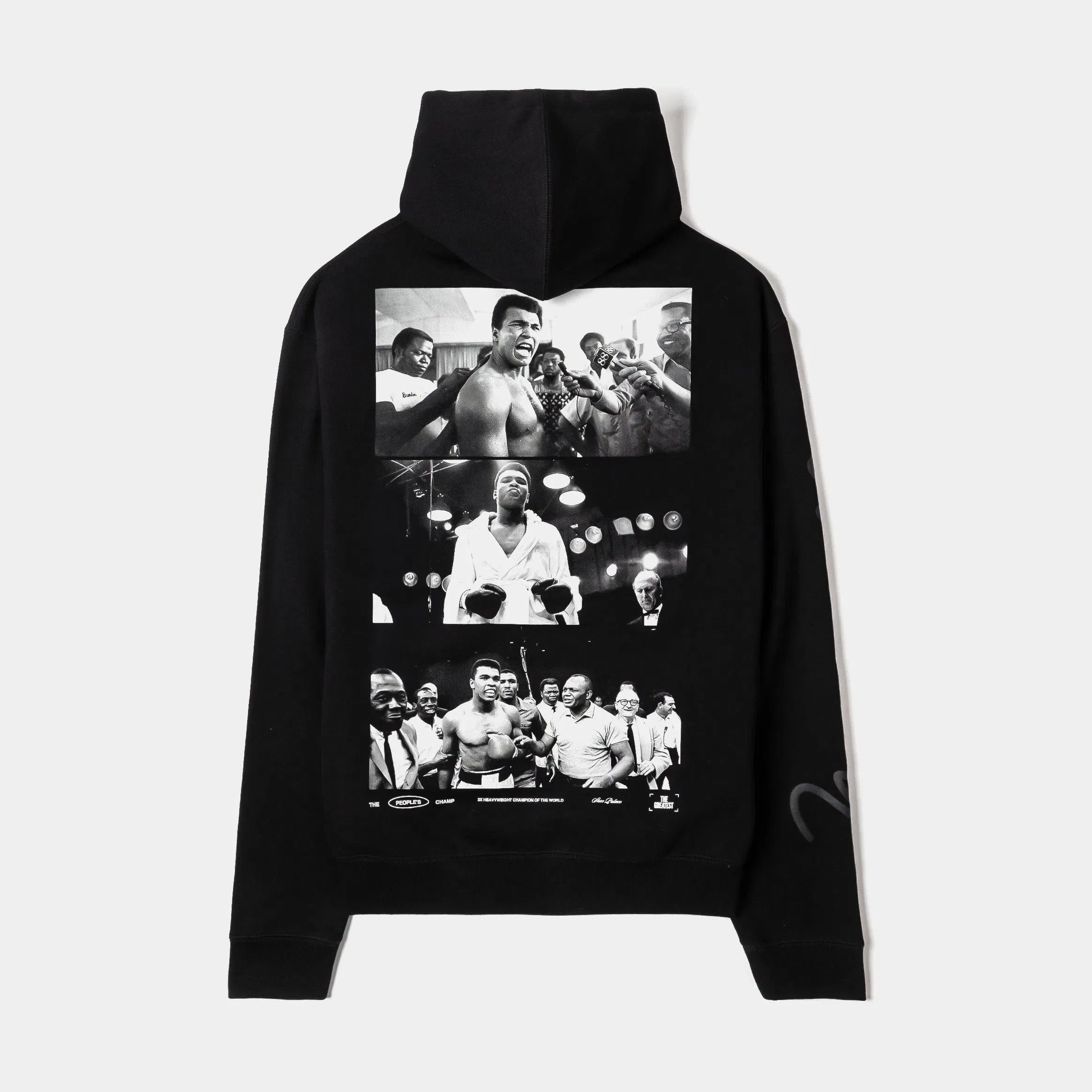 ALI X SP SP x Muhammad Ali Collage Pullover Mens Hoodie (Black/Red)