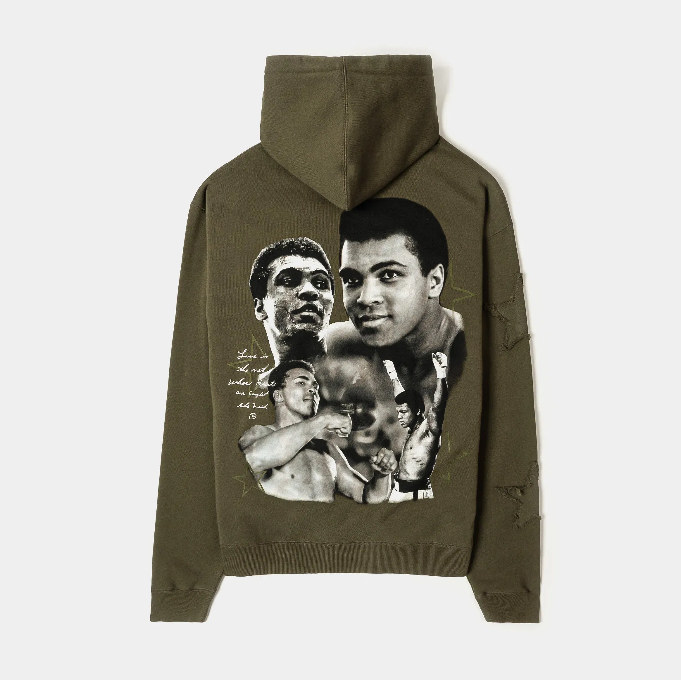 ALI X SP SP x Muhammad Ali Butterfly Pullover Mens Hoodie (Green/Red)