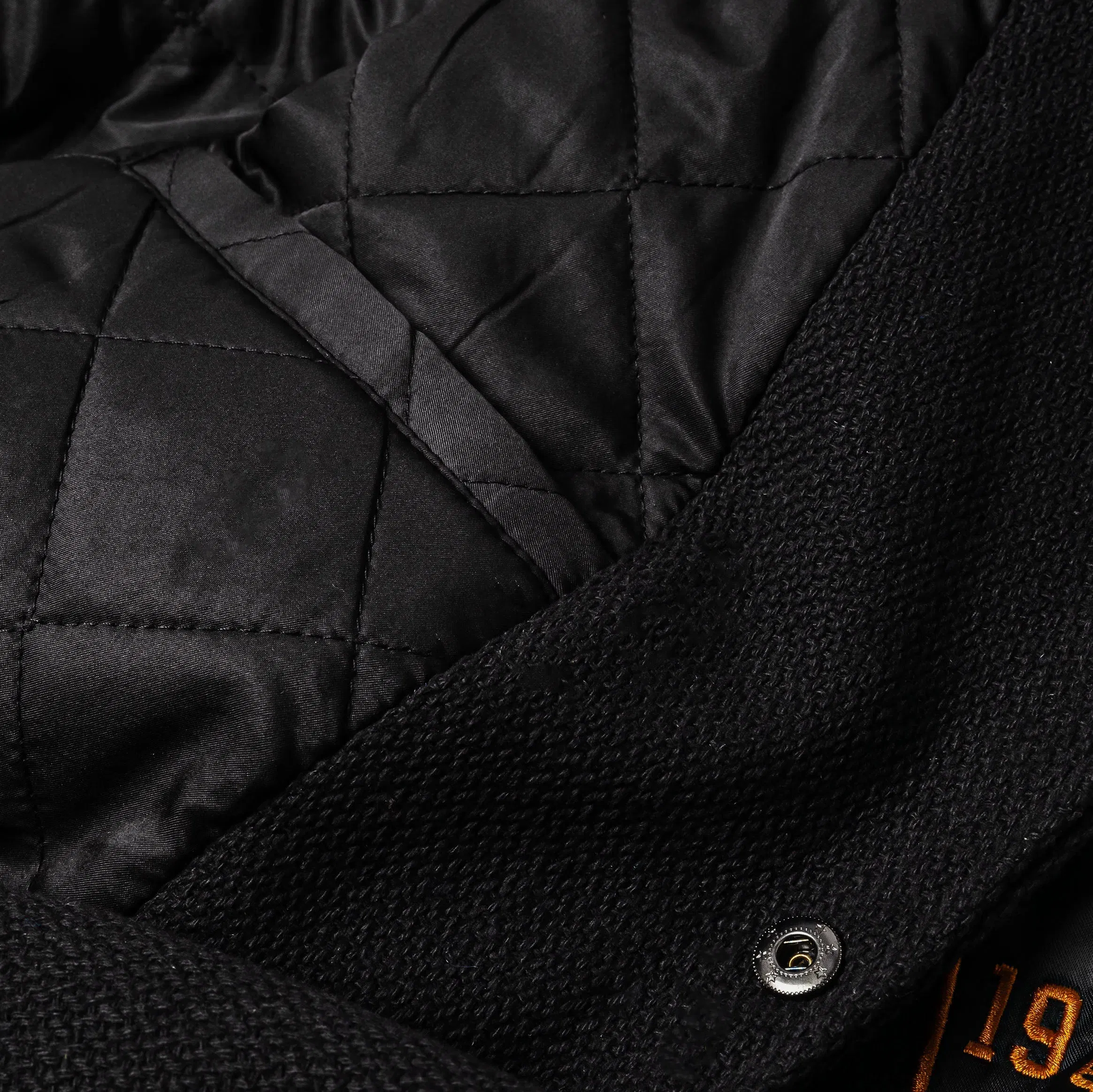 ALI X SP SP x Muhammad Ali Worldwide Varsity Mens Jacket (Black/Orange)