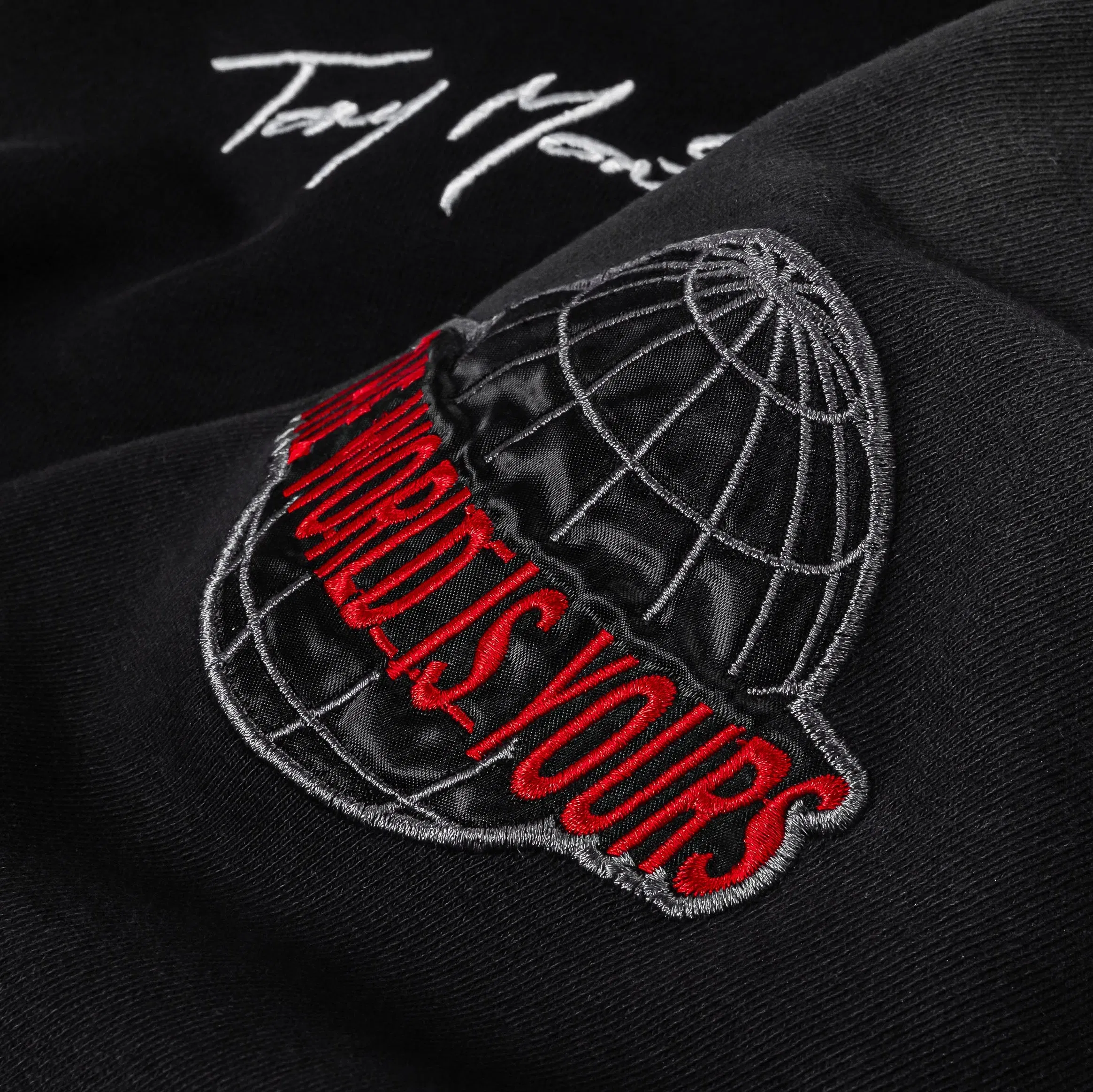 SCARFACE X SP SP x Scarface Montana Washed Pullover Mens Hoodie (Black/Red)
