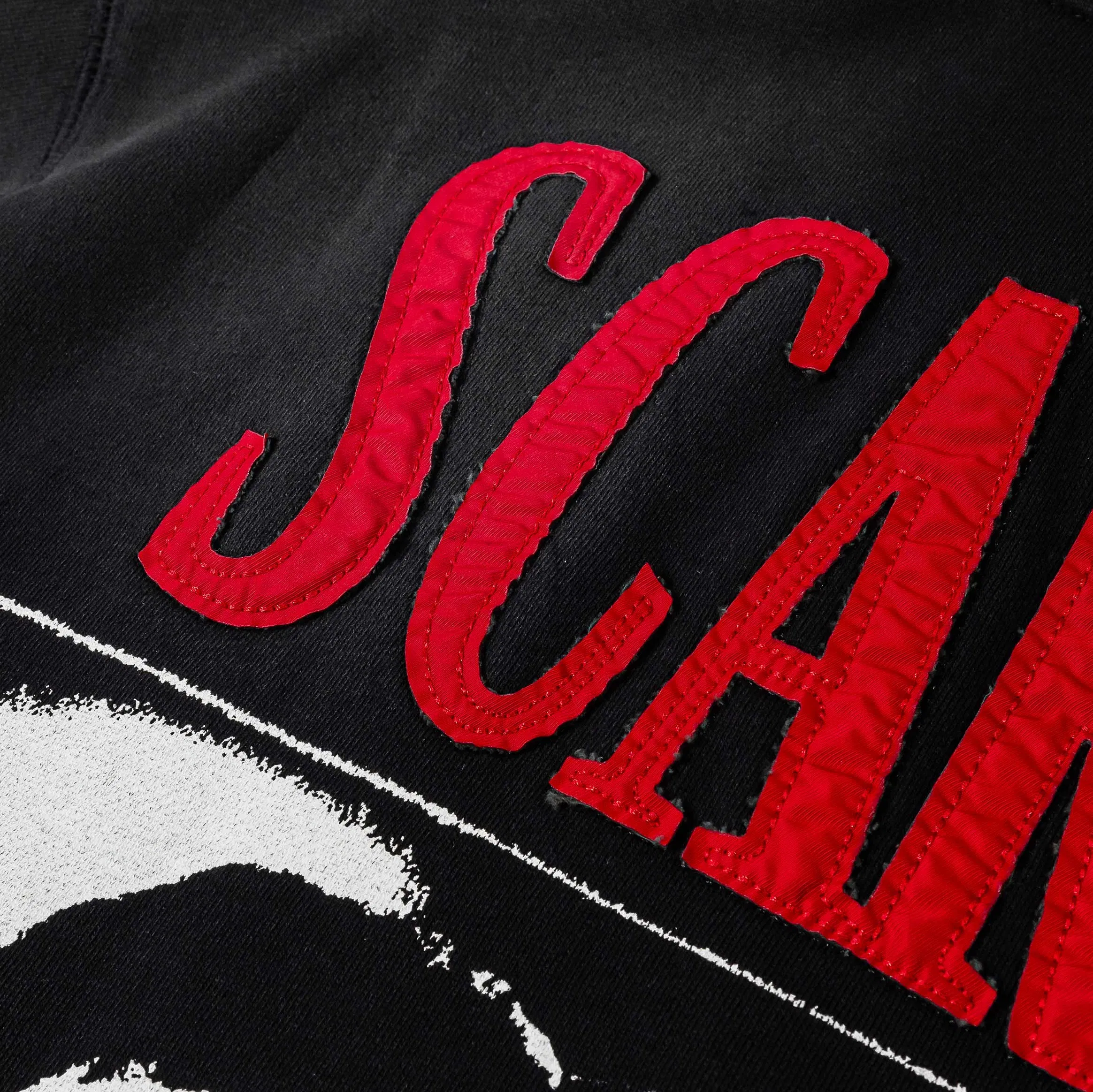 SCARFACE X SP SP x Scarface Montana Washed Pullover Mens Hoodie (Black/Red)