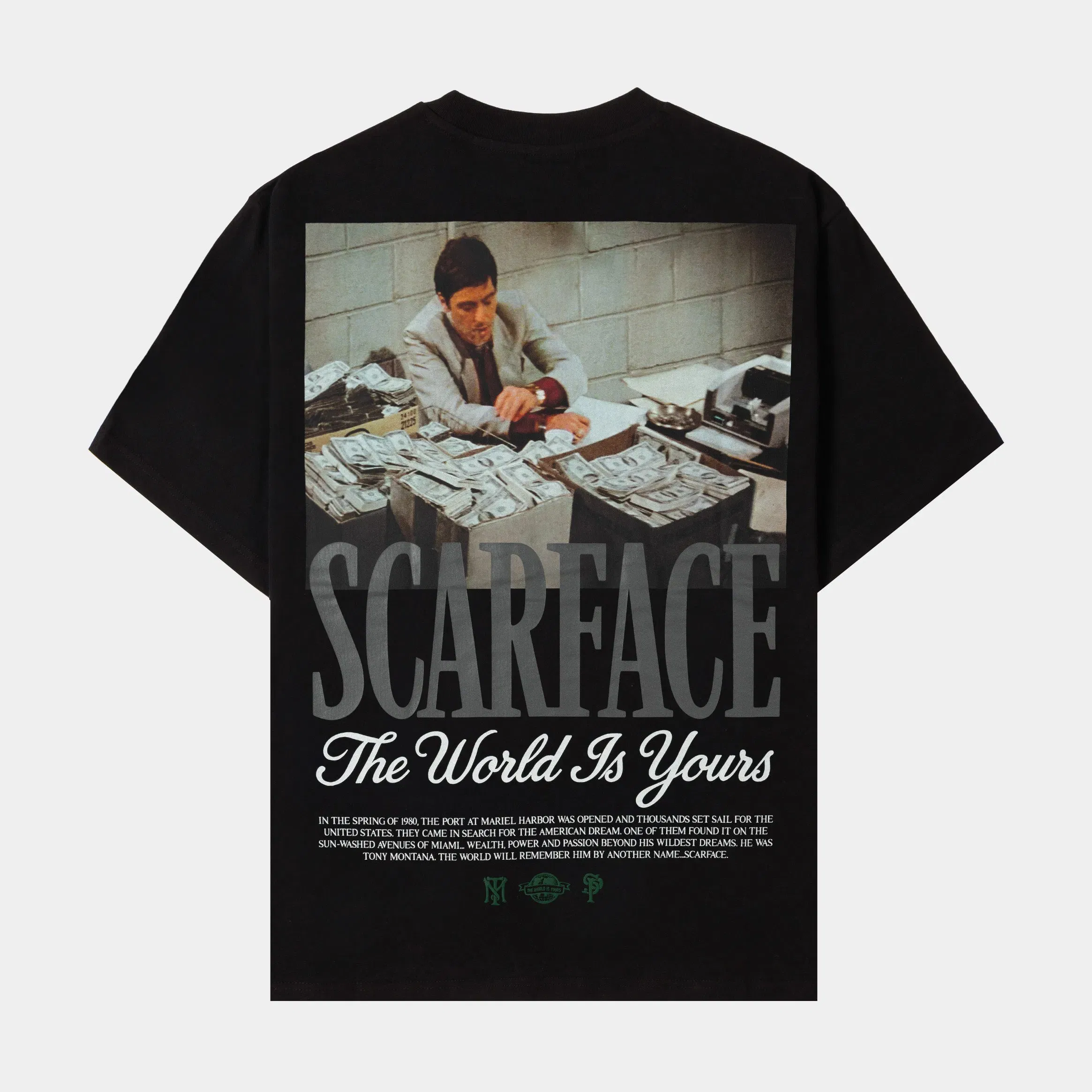 SCARFACE X SP SP x Scarface Cash Mens Short Sleeve Shirt (Black/White)