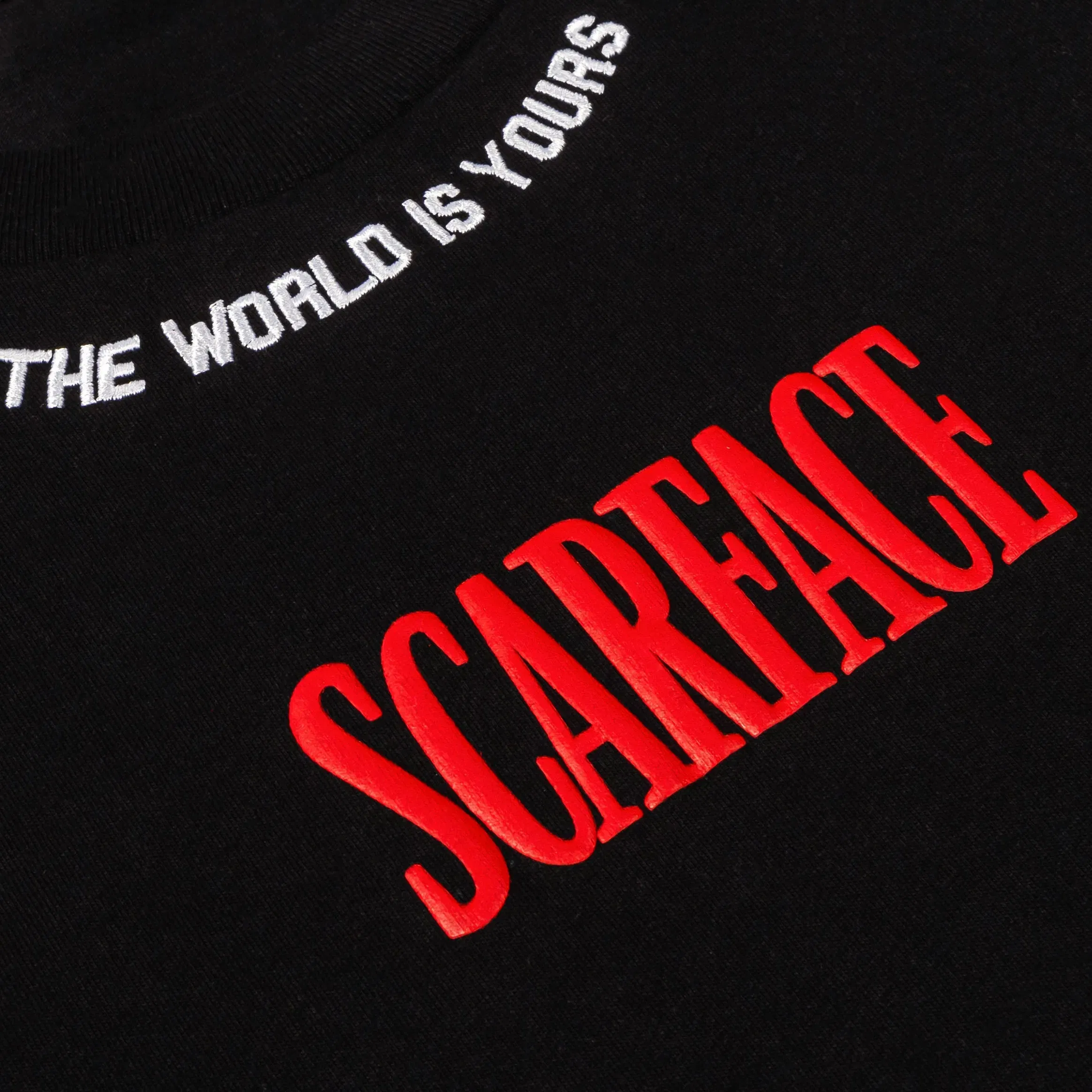 SCARFACE X SP SP x Scarface World Is Yours Mens Short Sleeve Shirt (Black/Red)