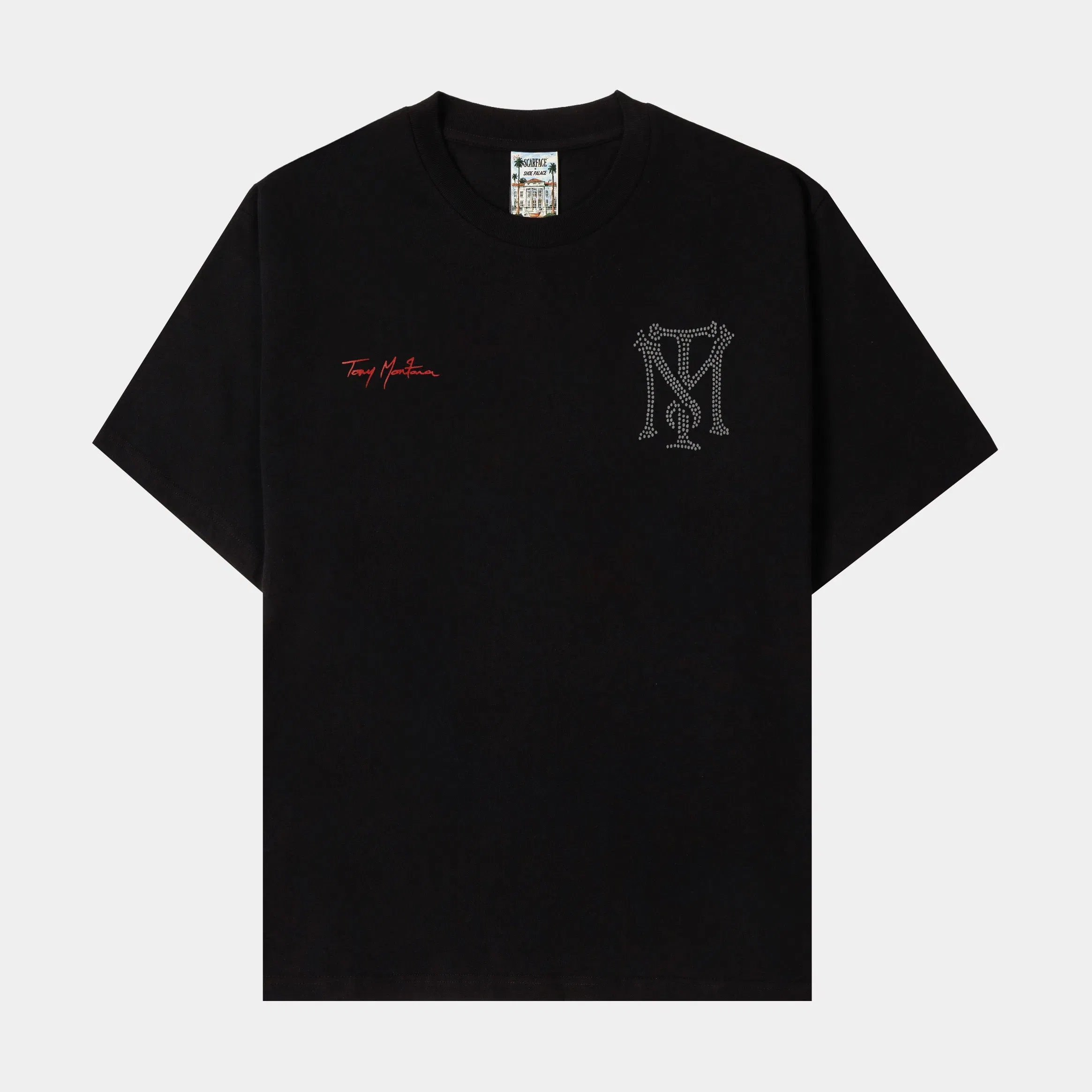 SCARFACE X SP SP x Scarface Vengeance Mens Short Sleeve Shirt (Black/White)