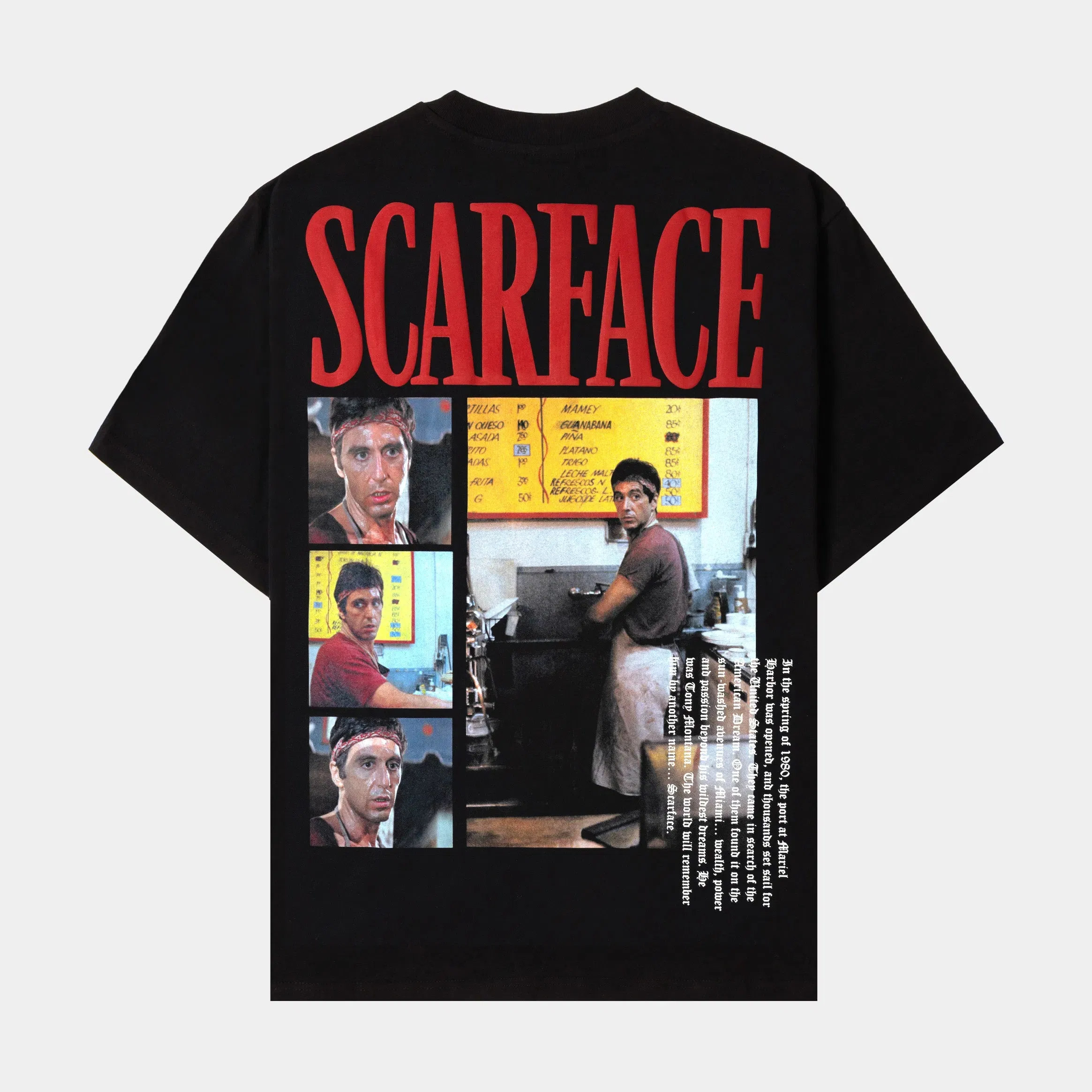 SCARFACE X SP SP x Scarface Shop Mens Short Sleeve Shirt (Black/Red)