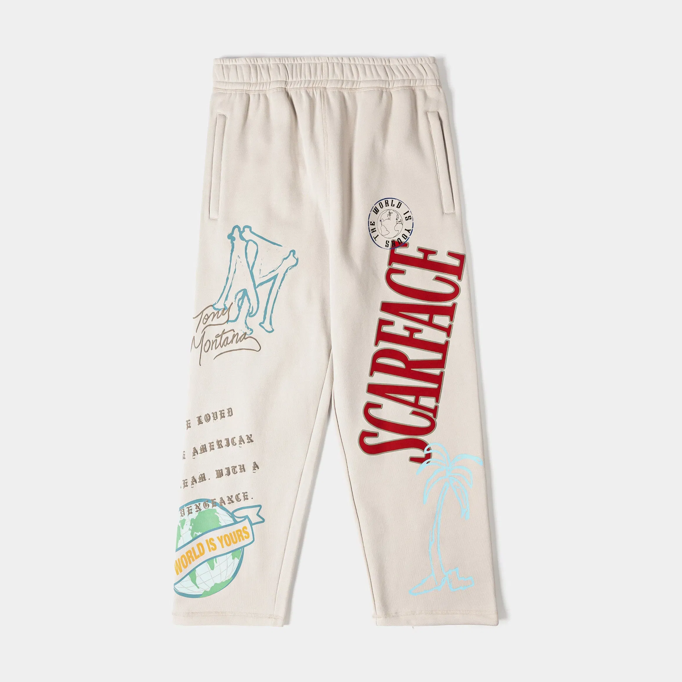 SCARFACE X SP SP x Scarface Post Card Fleece Mens Sweatpants (Beige/Taupe)