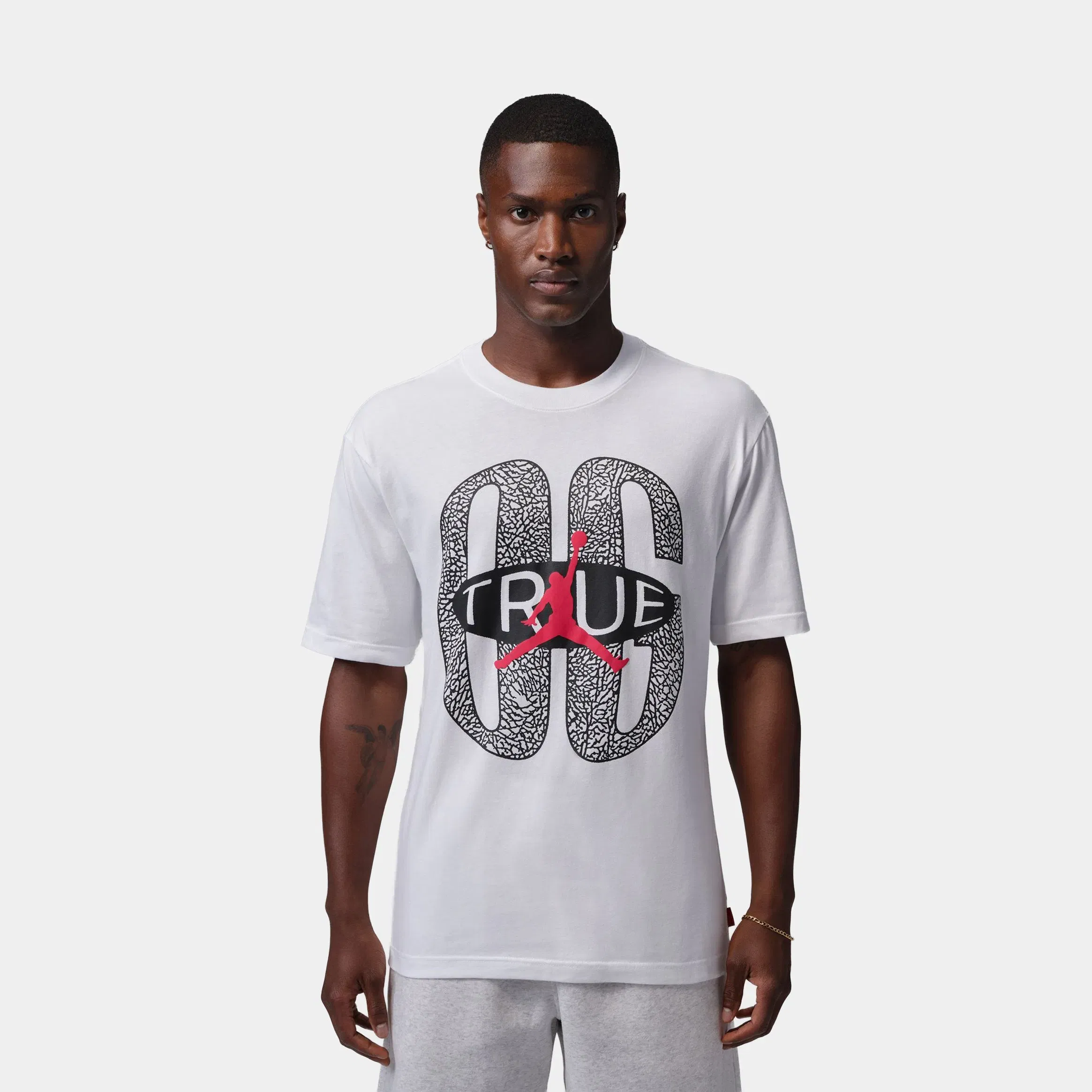 Air Jordan Brooklyn Mens Short Sleeve Shirt (White)