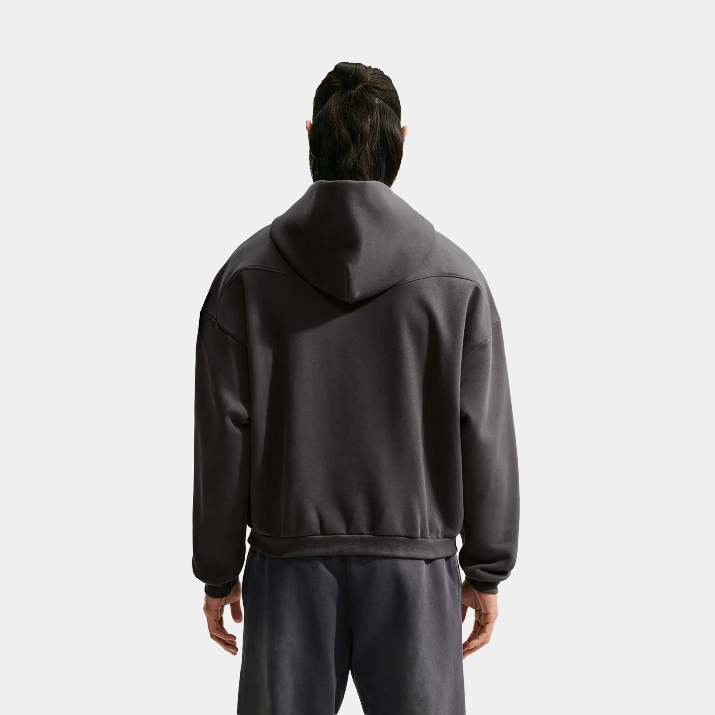 Nike Standard Issue Brushed Basketball Pullover Mens Hoodie (Anthracite/White/Pale Ivory)