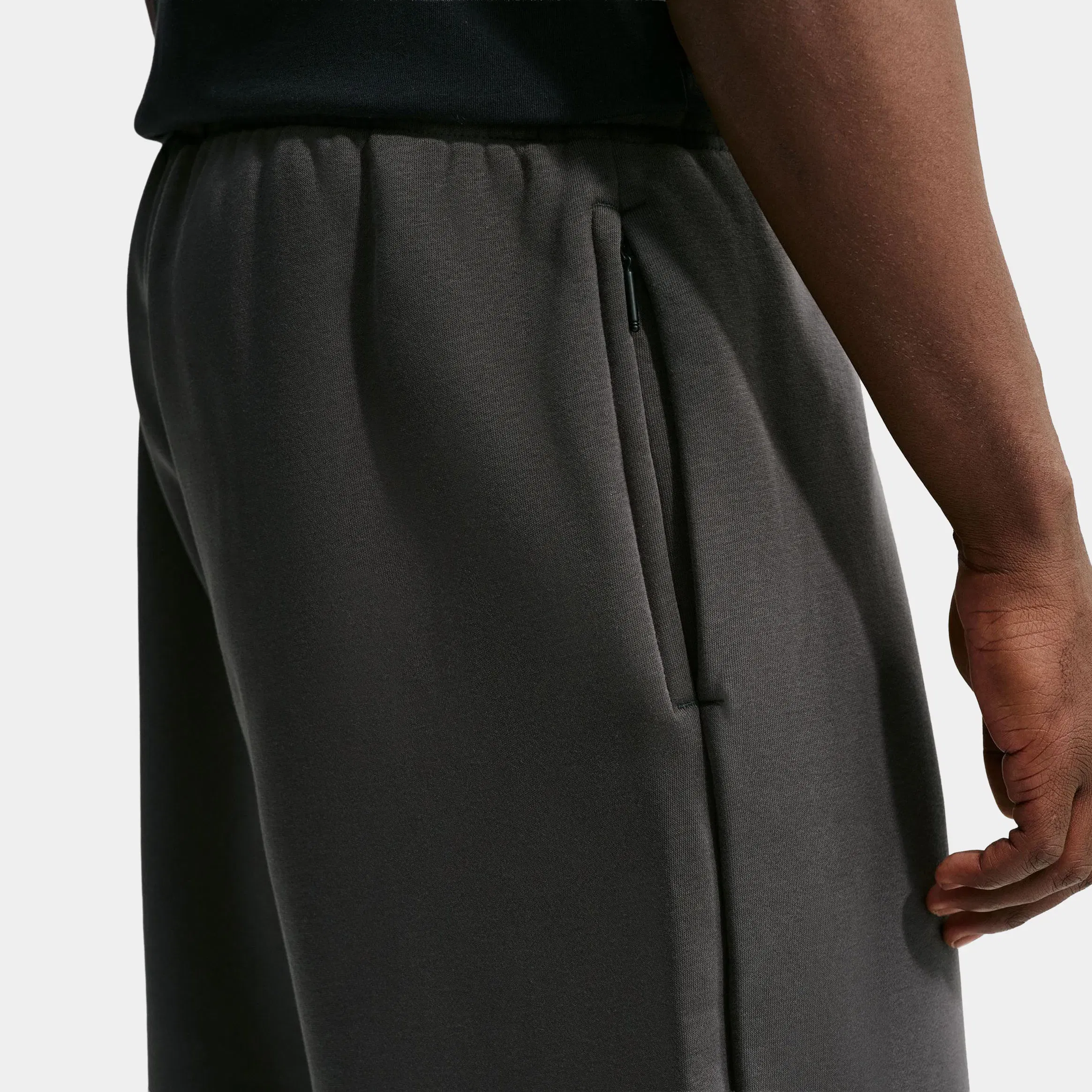 Nike Standard Issue Brushed Basketball Fleece Mens Pants (Anthracite/White/Pale Ivory)