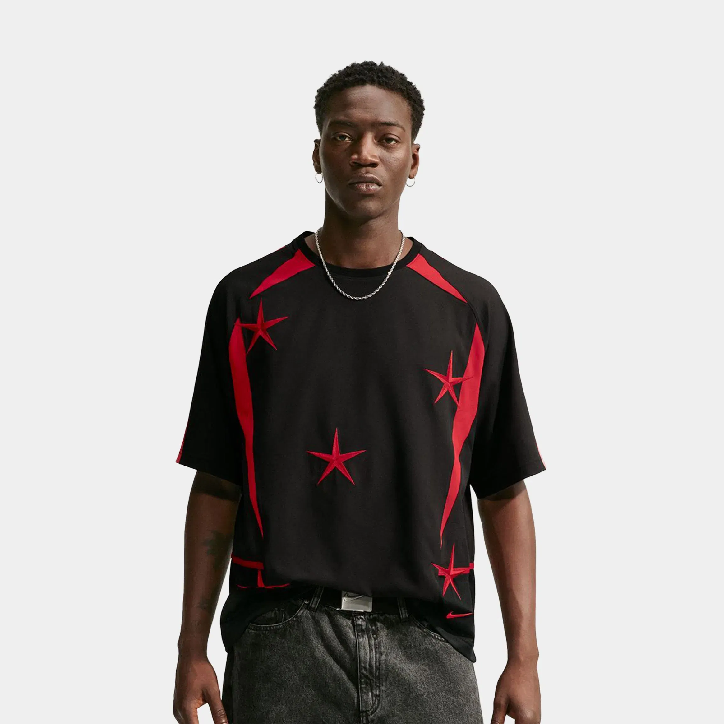 Nike Your Message Here Mens Jersey (Black/University Red/Safety Orange)
