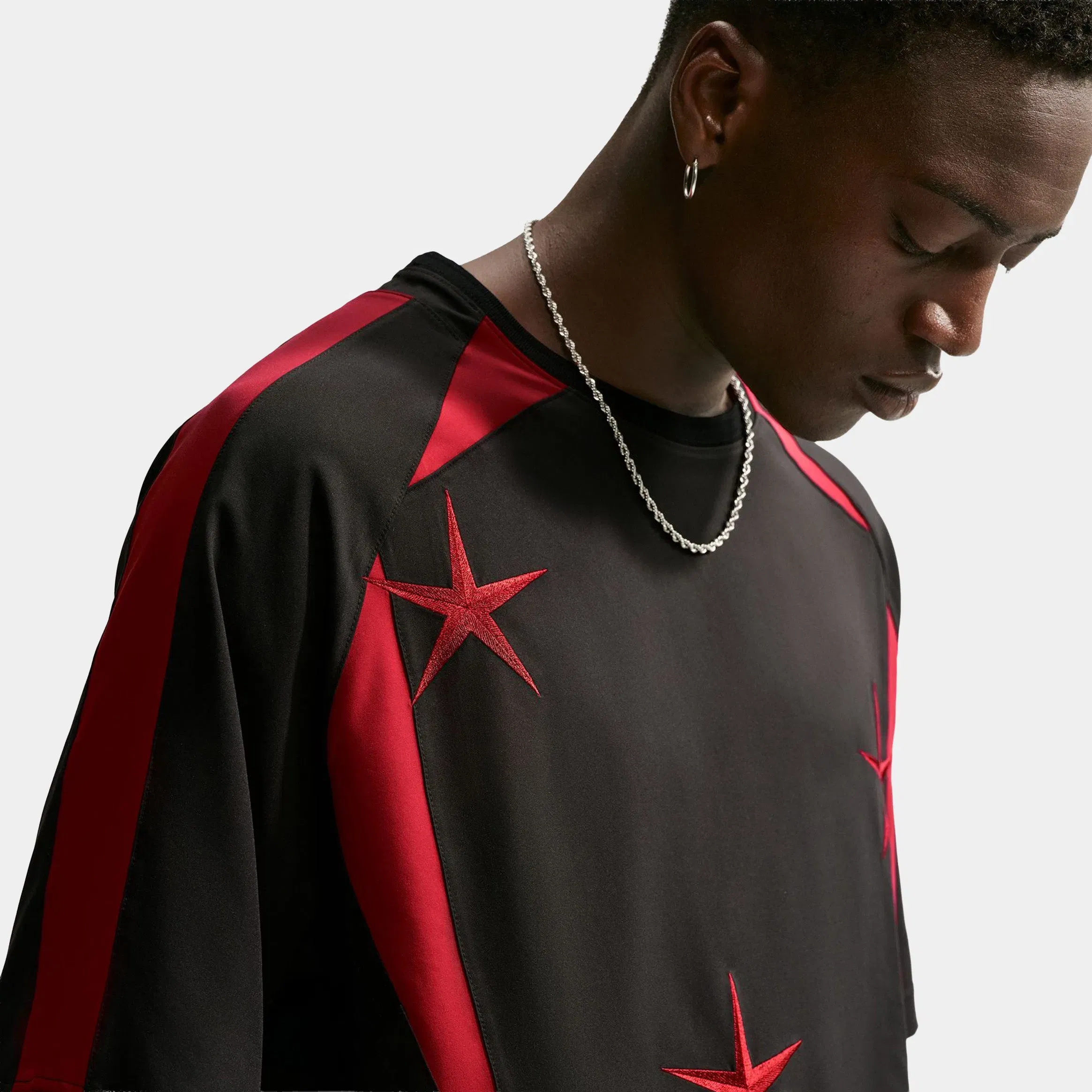 Nike Your Message Here Mens Jersey (Black/University Red/Safety Orange)