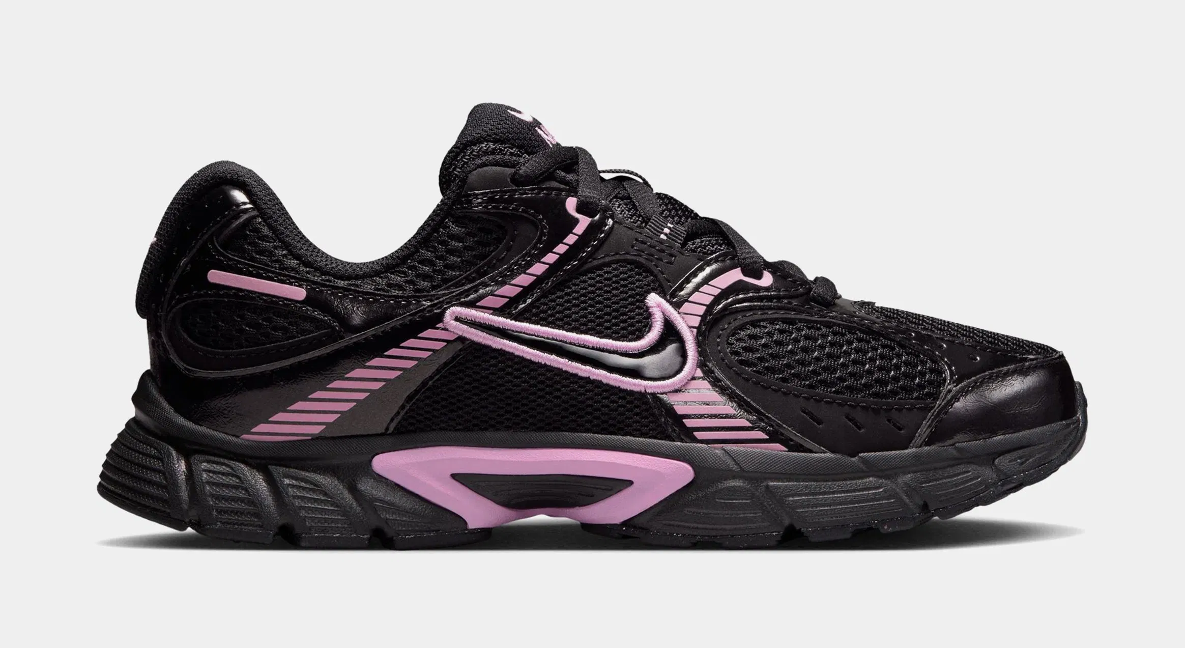Nike V5 RNR Grade School Running Shoes (Black/Black/Pink Rise)