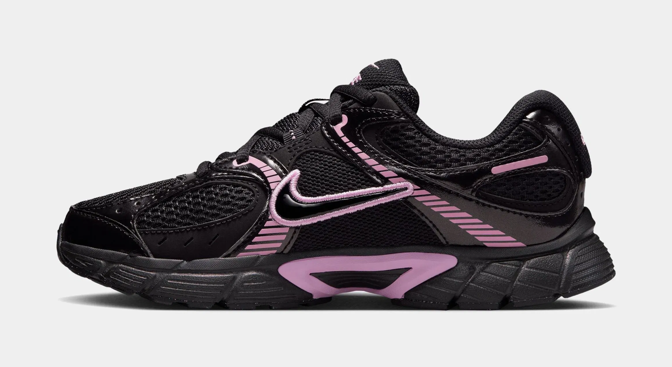 Nike V5 RNR Grade School Running Shoes (Black/Black/Pink Rise)
