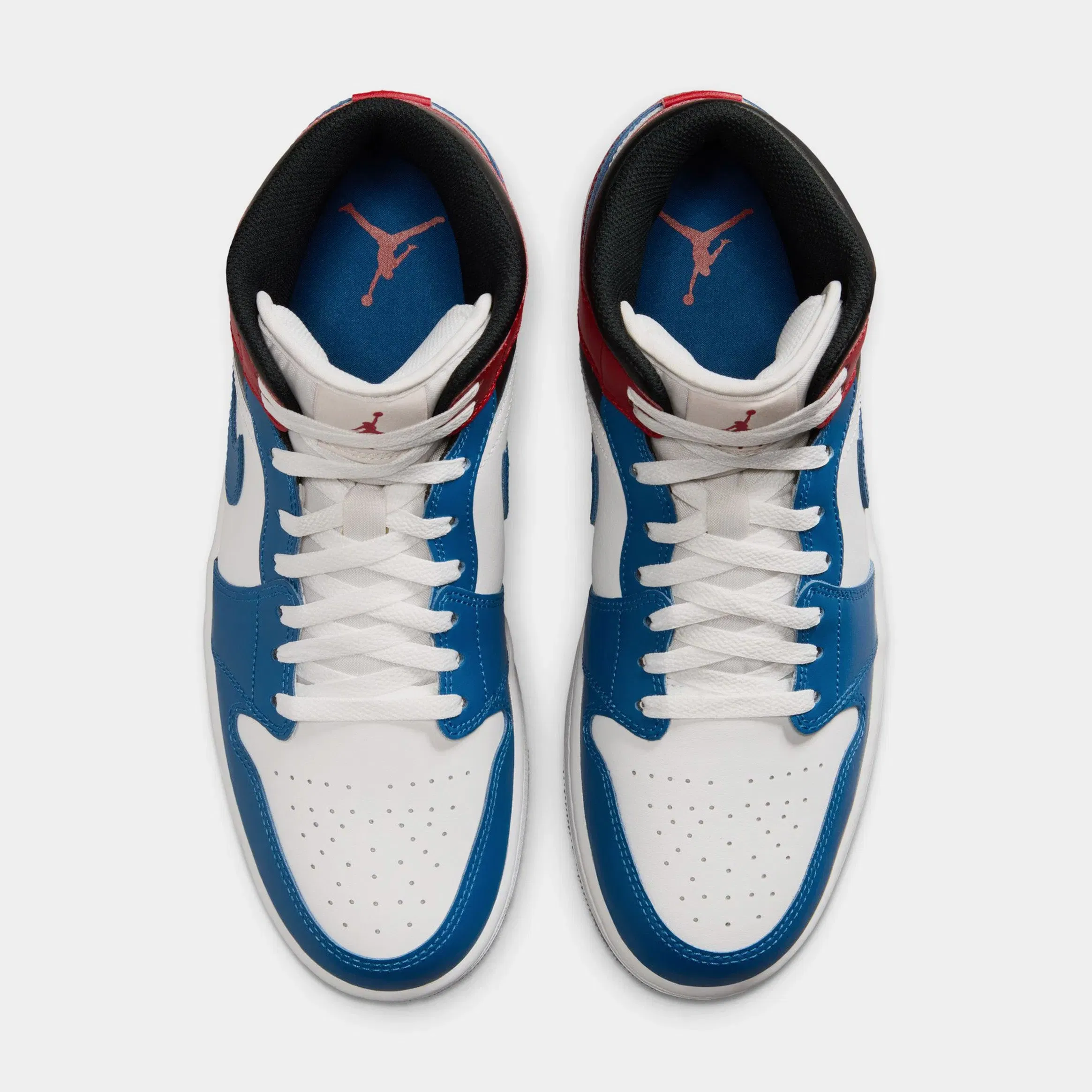 Air Jordan 1 Mid Team USA Mens Lifestyle Shoes (True Blue/Summit White/Varsity Red/Black)