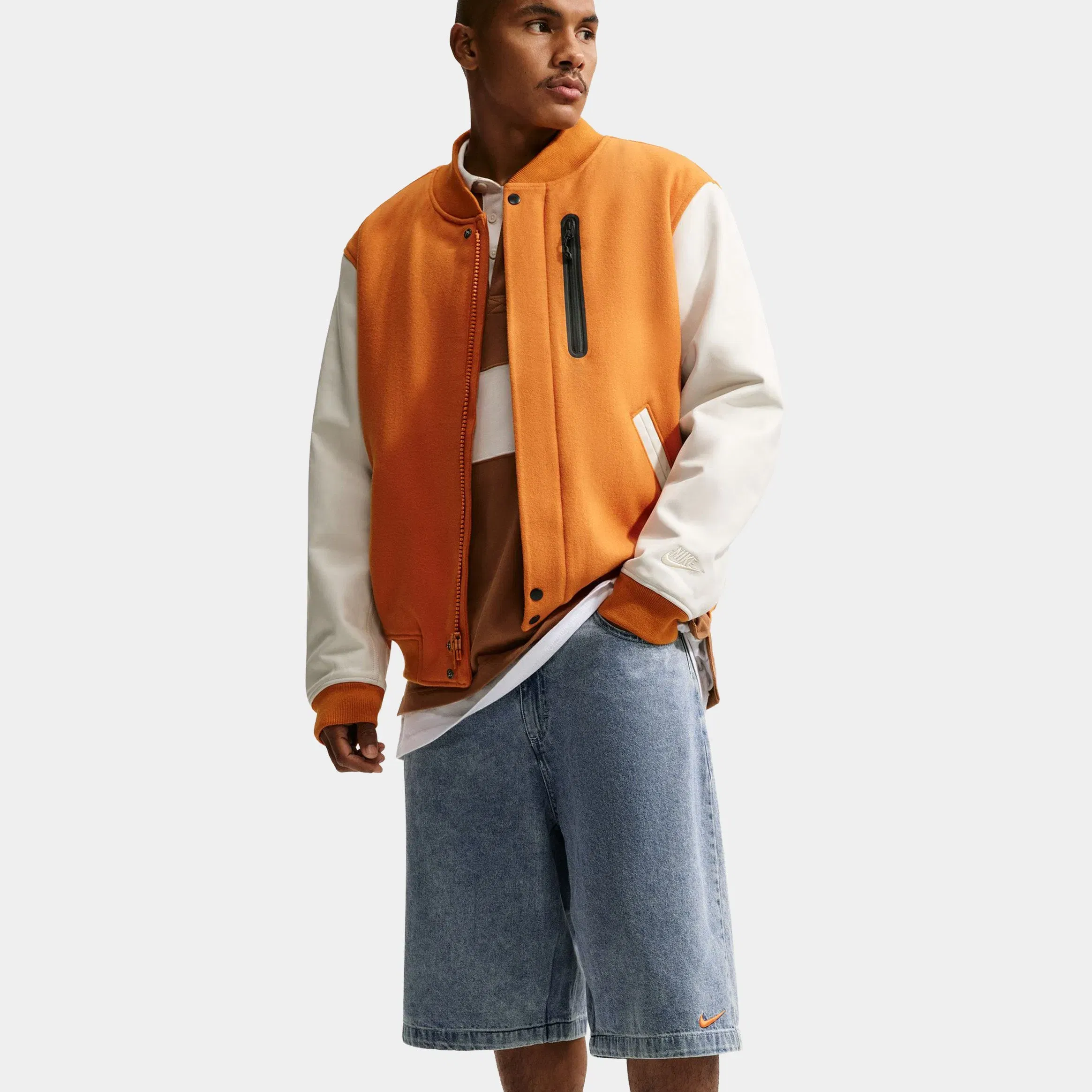 Nike Your Message Here Indigo Denim Mens Shorts (Blue Denim/Black/Safety Orange)